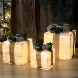 3 Pc Set Creative Christmas Decor Gift Box Scene Layout Decorations Pile Head Ornaments Festive Table Decor for Party – Dazuma
