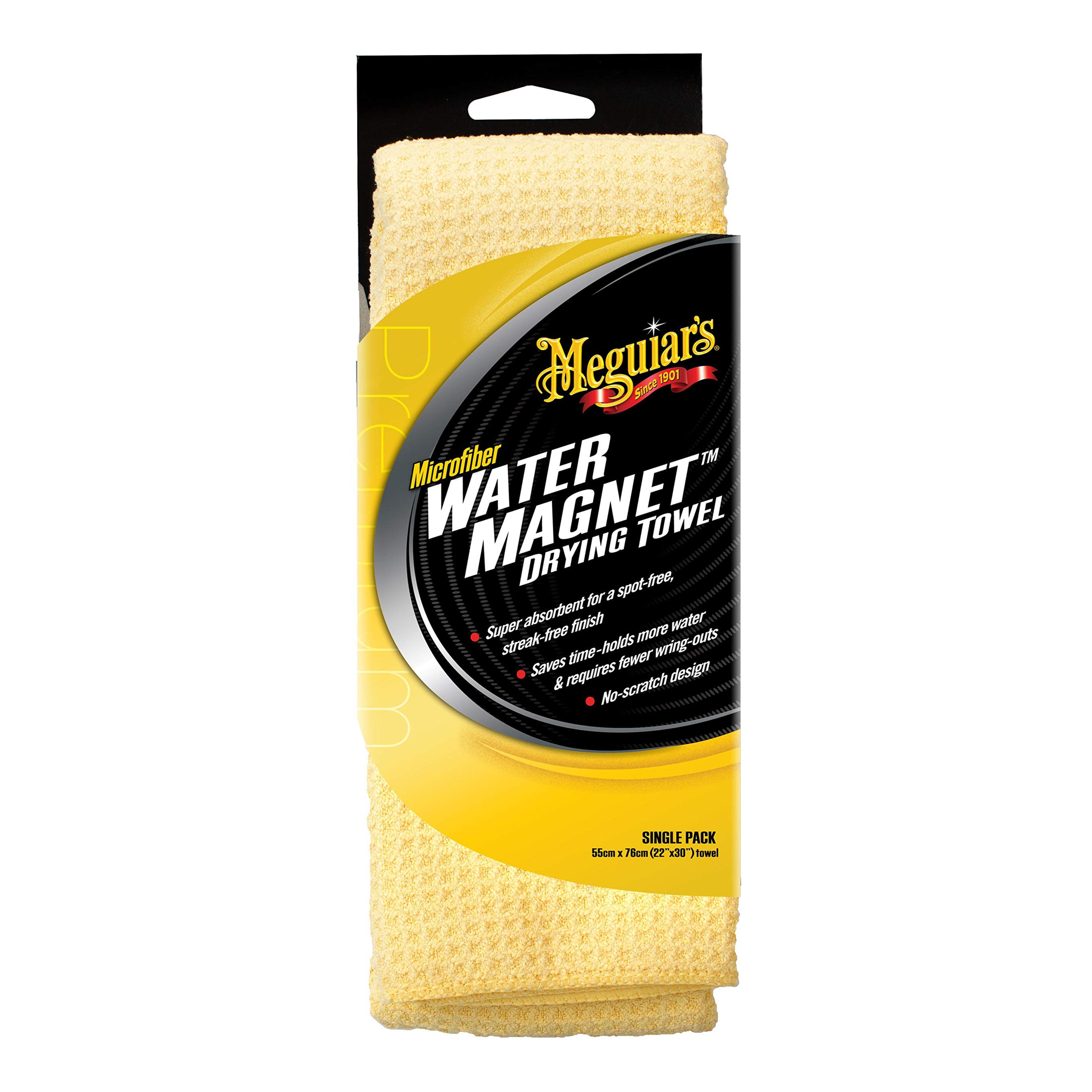 Amazon.com: Meguiar's X2000 Water Magnet Microfiber Drying Towel, 1 Pack , Yellow , 22" x 30 : Automotive