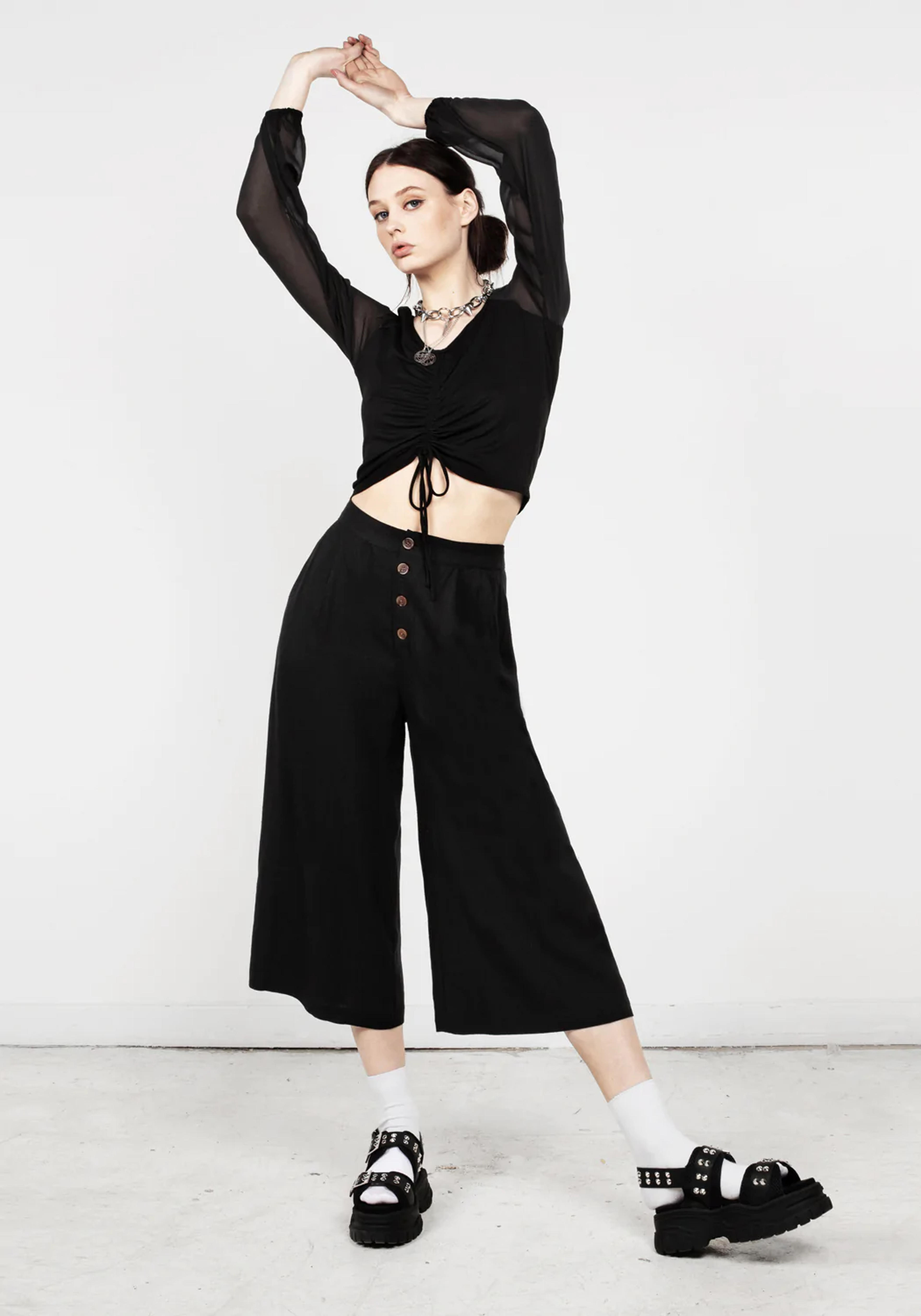 Mildred Flowy Crop Trousers - UK 14