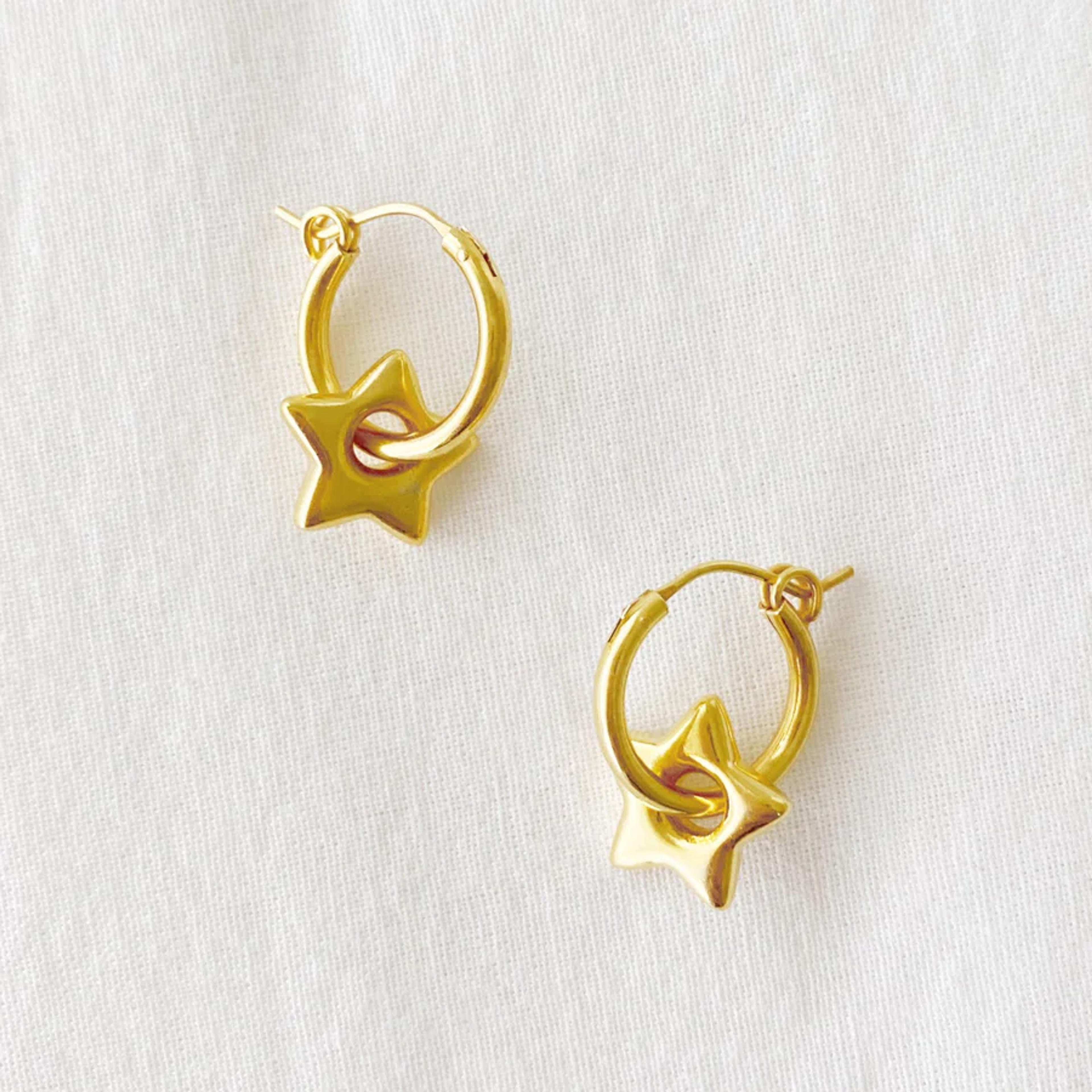 Chunky Star Hoops