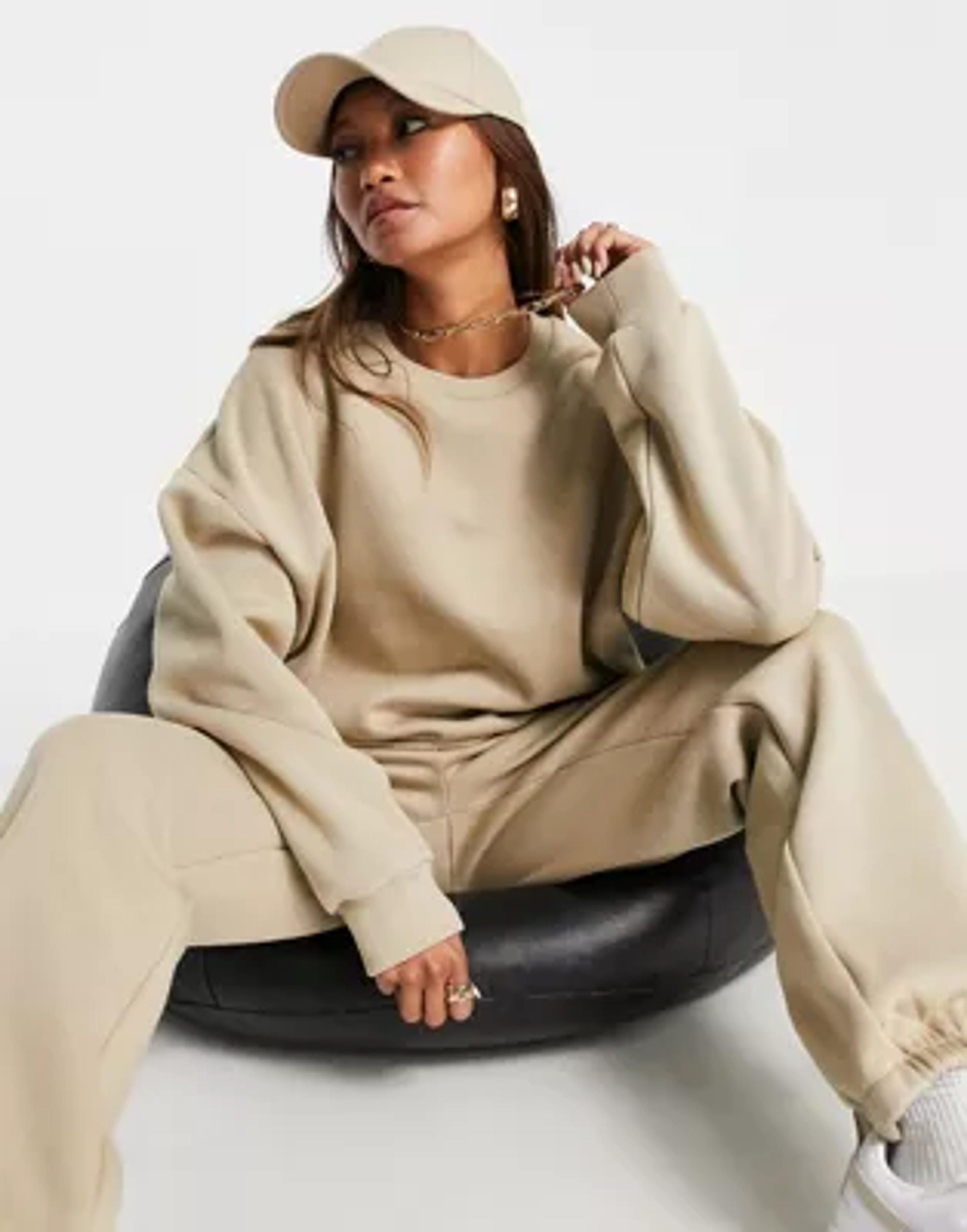 ASOS DESIGN tracksuit ultimate sweat / sweatpants in neutral | ASOS