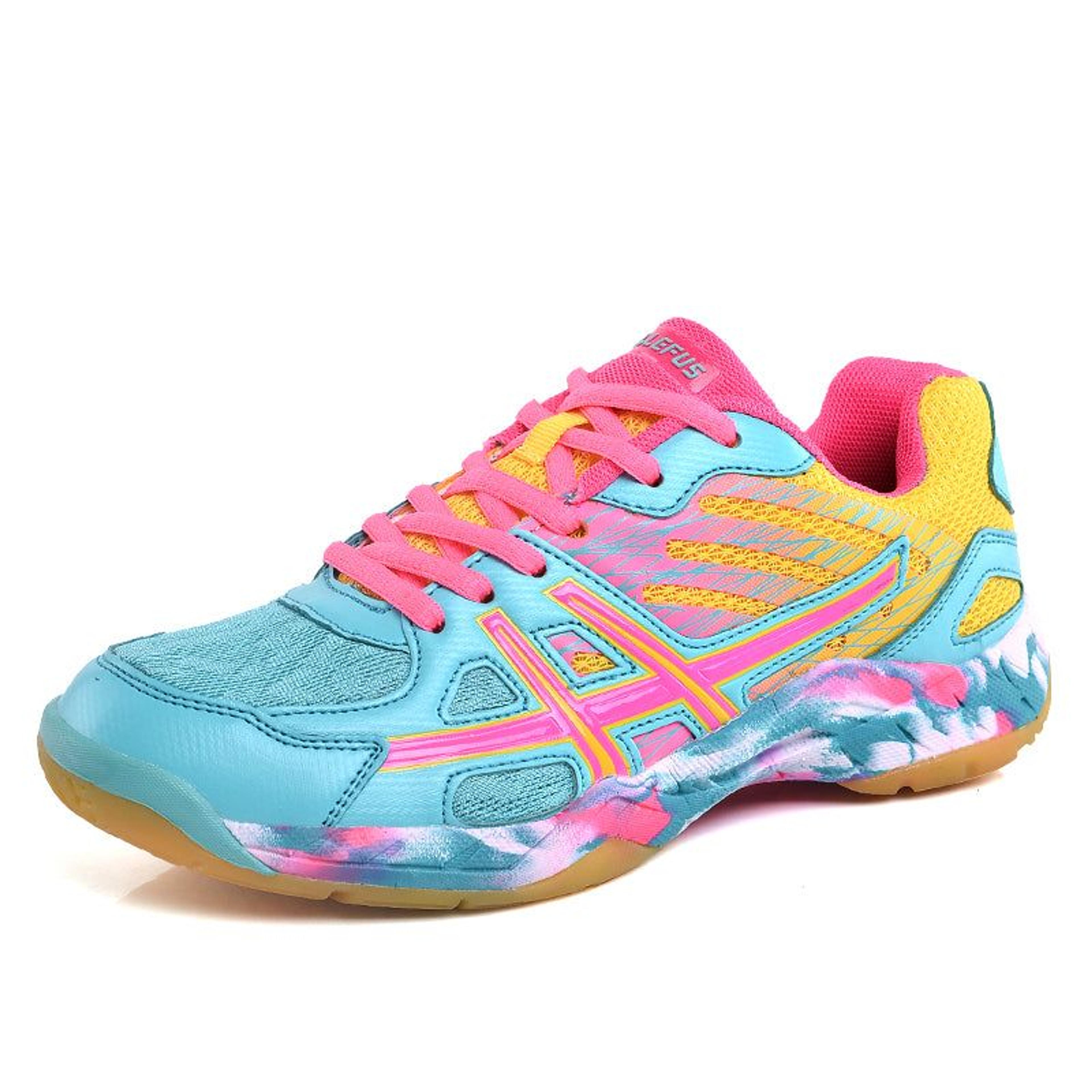 Mincino Lightweight Color Splash Layered Soles Sports Shoes for Women - Pink / 10