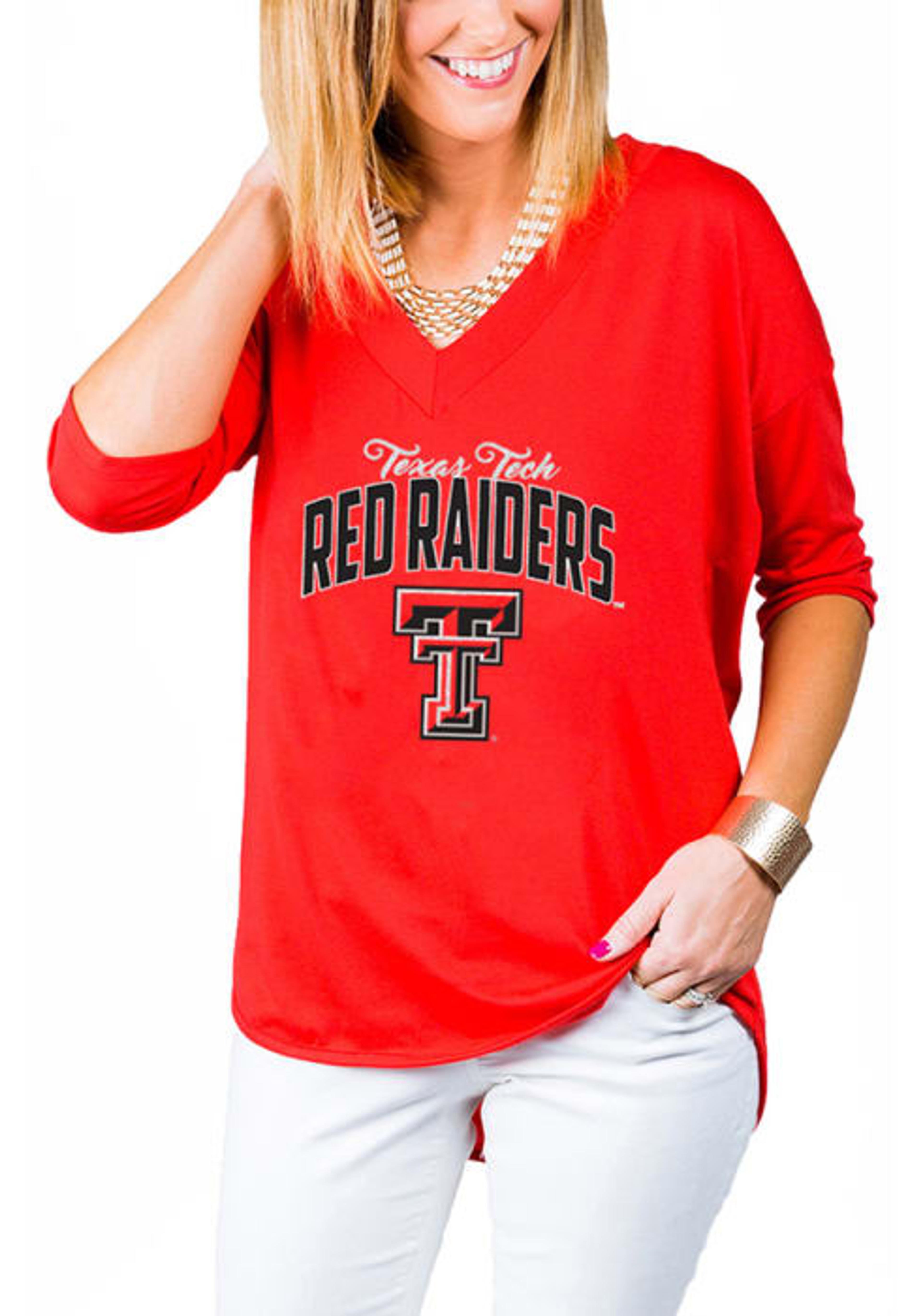 Gameday Couture Texas Tech Red Raiders Womens Red Weekender Long Sleeve V-Neck