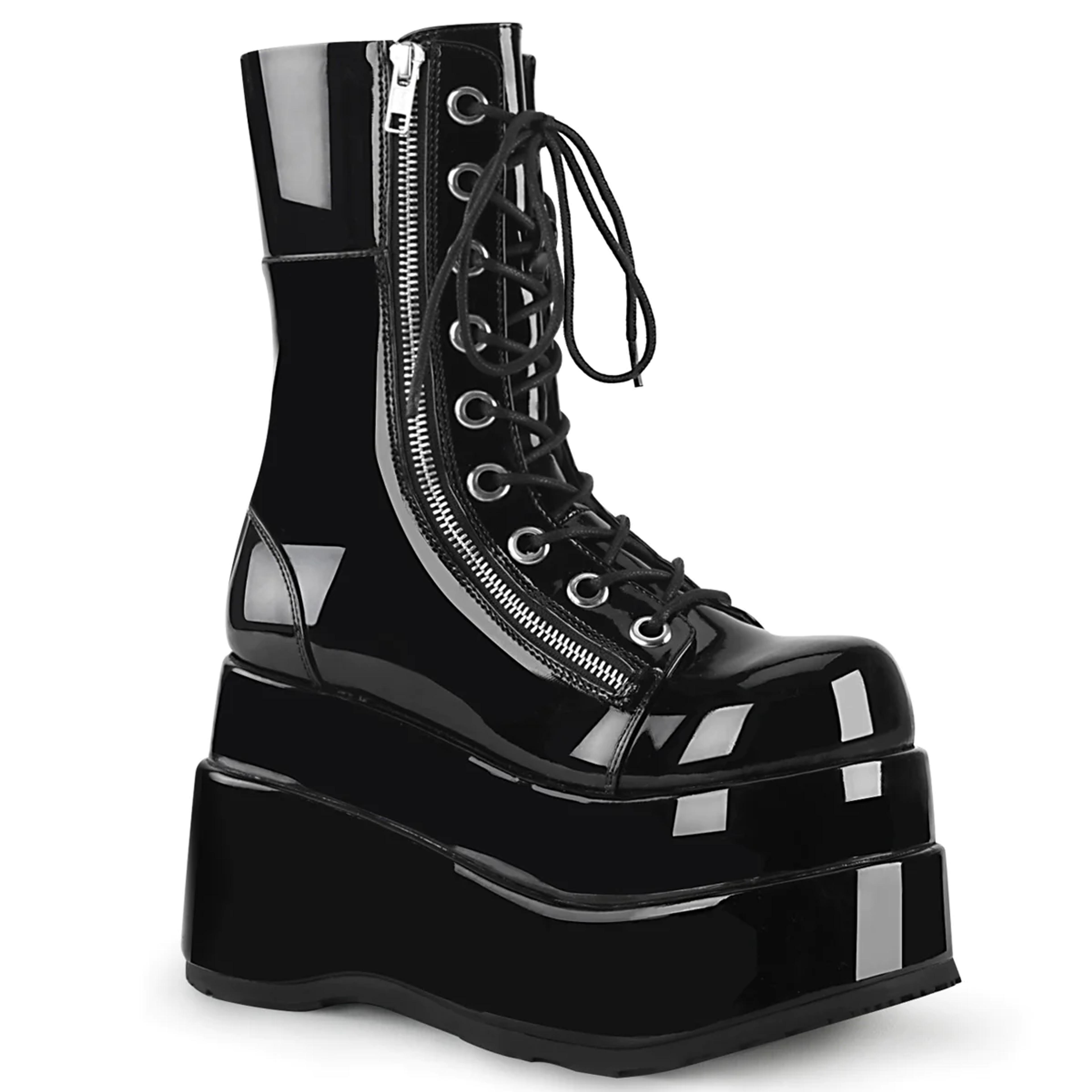 DEMONIA "Bear-265" Boots - Black Patent – Demonia Cult