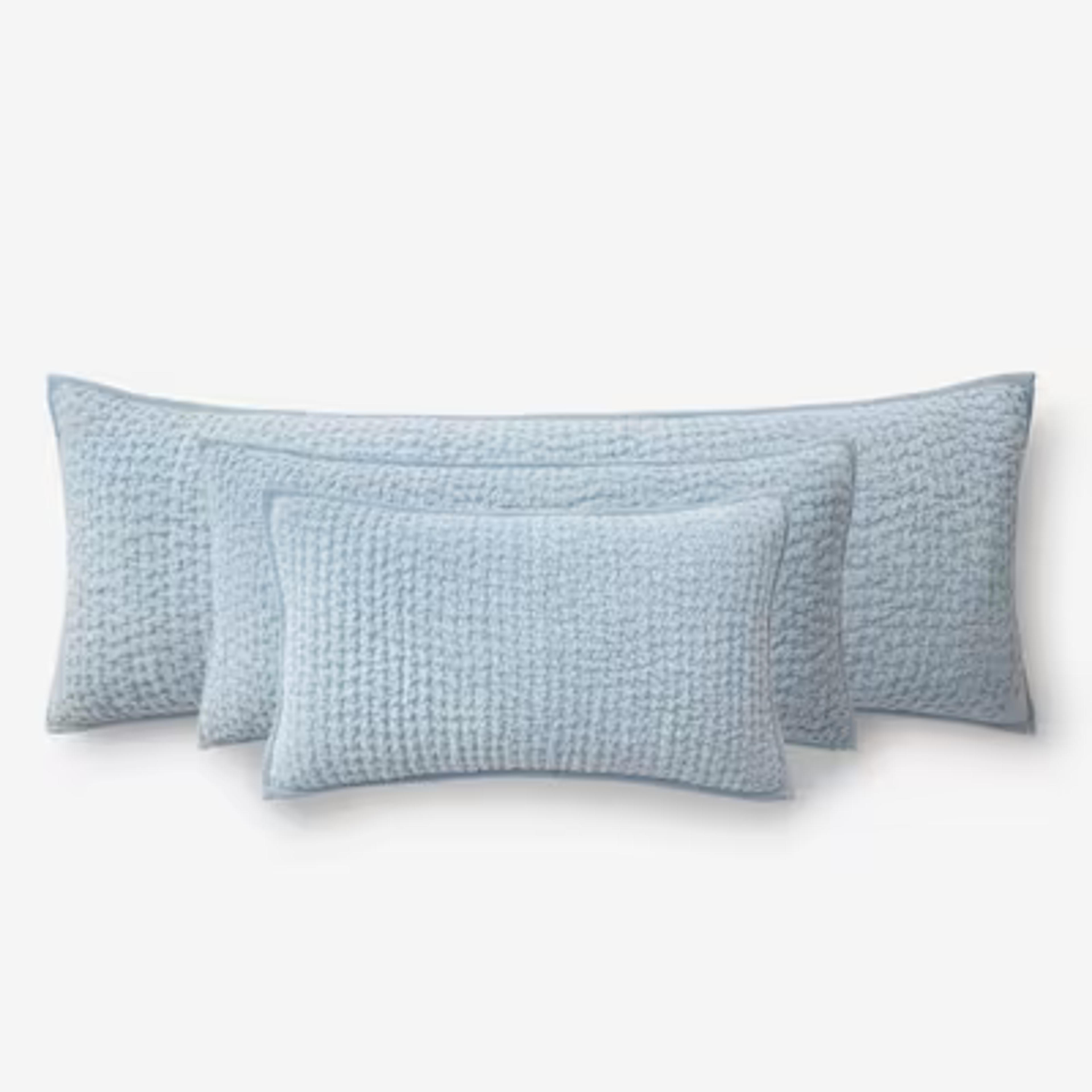 Ophelia Velvet Decorative Light Blue 12 in. x 21 in. Throw Pillow Cover