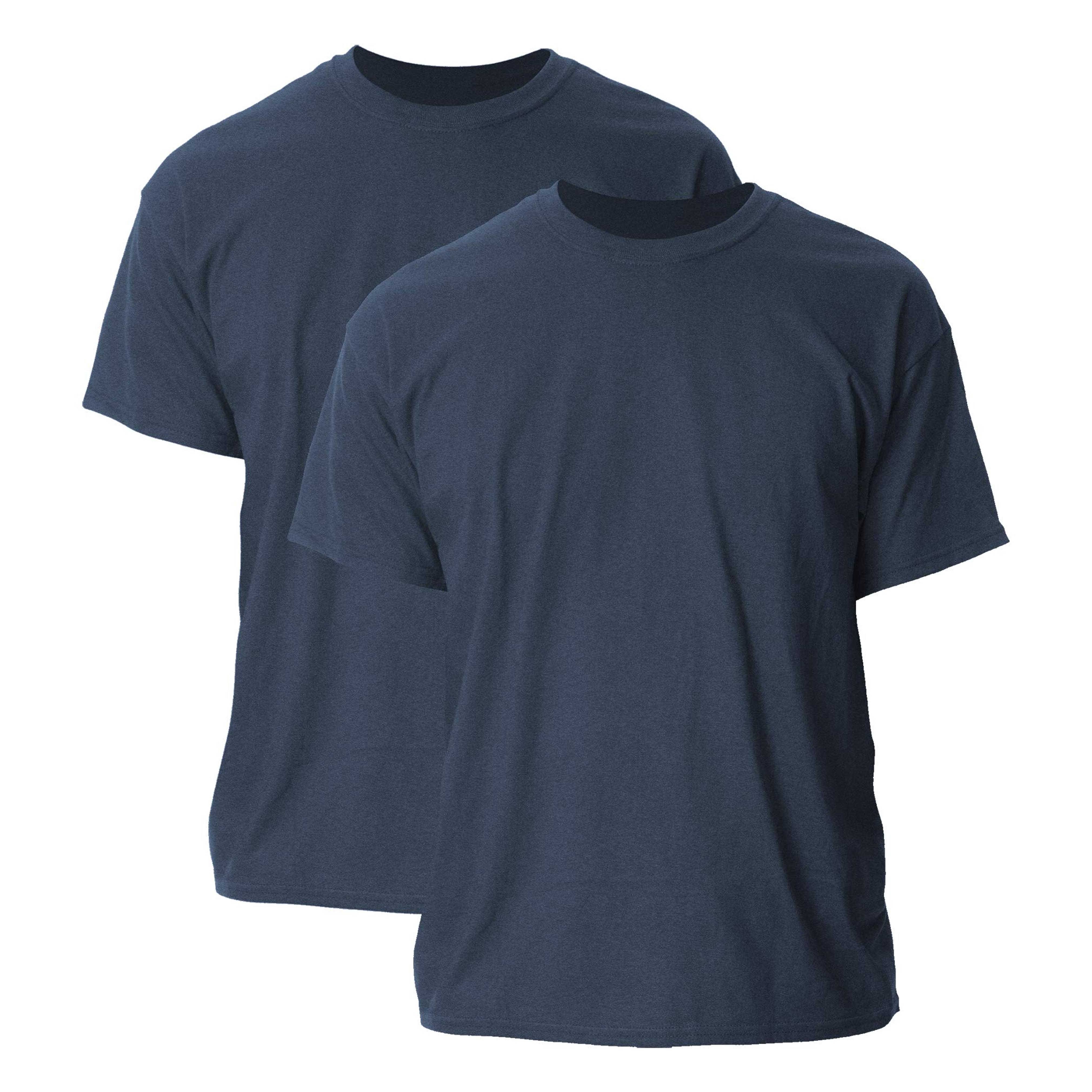 Gildan Adult Ultra Cotton T-Shirt, Style G2000, Multipack, Heather Navy (2-Pack), Medium | Amazon.com