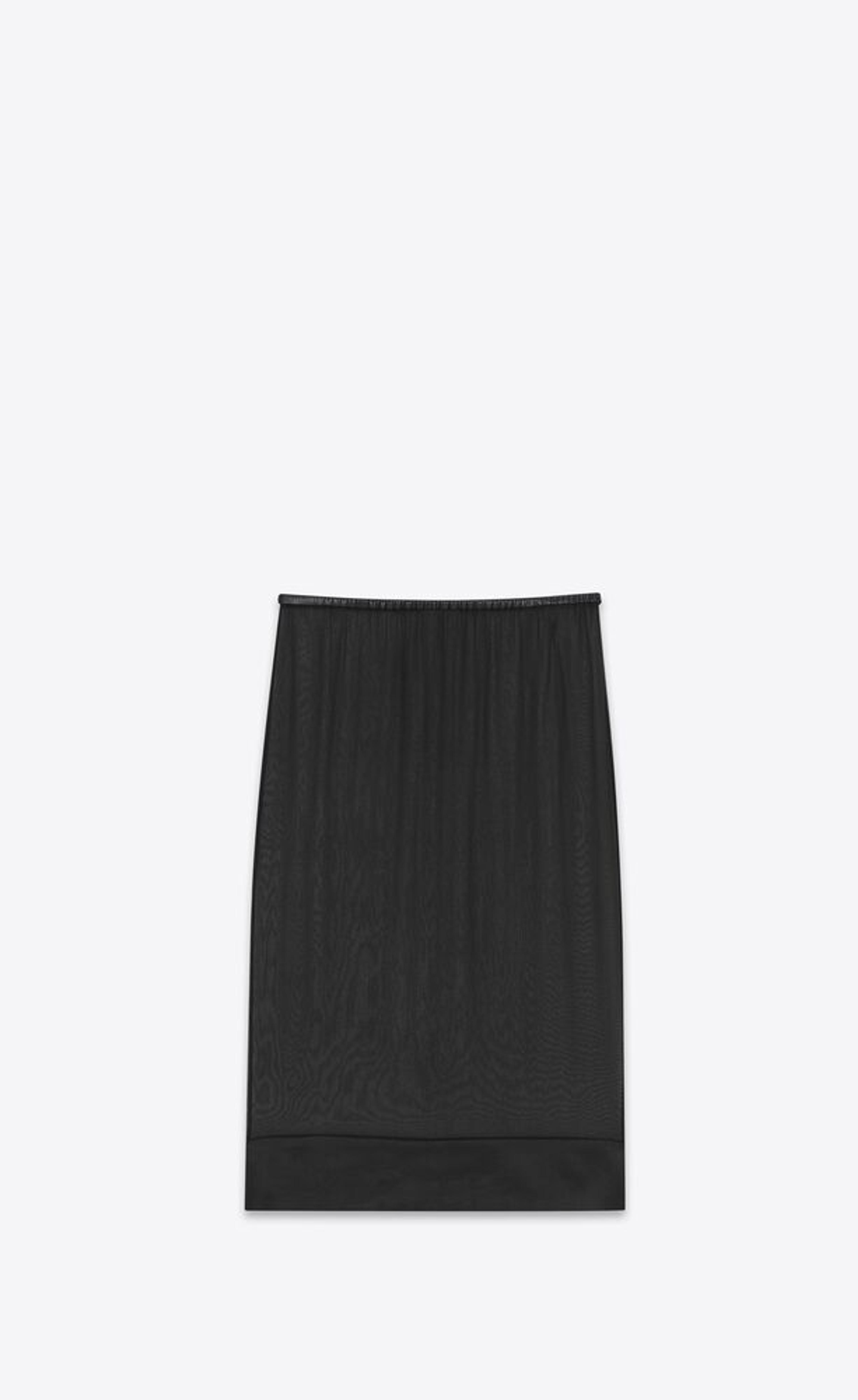 MIDI SKIRT IN CREPE MUSLIN | Saint Laurent | YSL.com