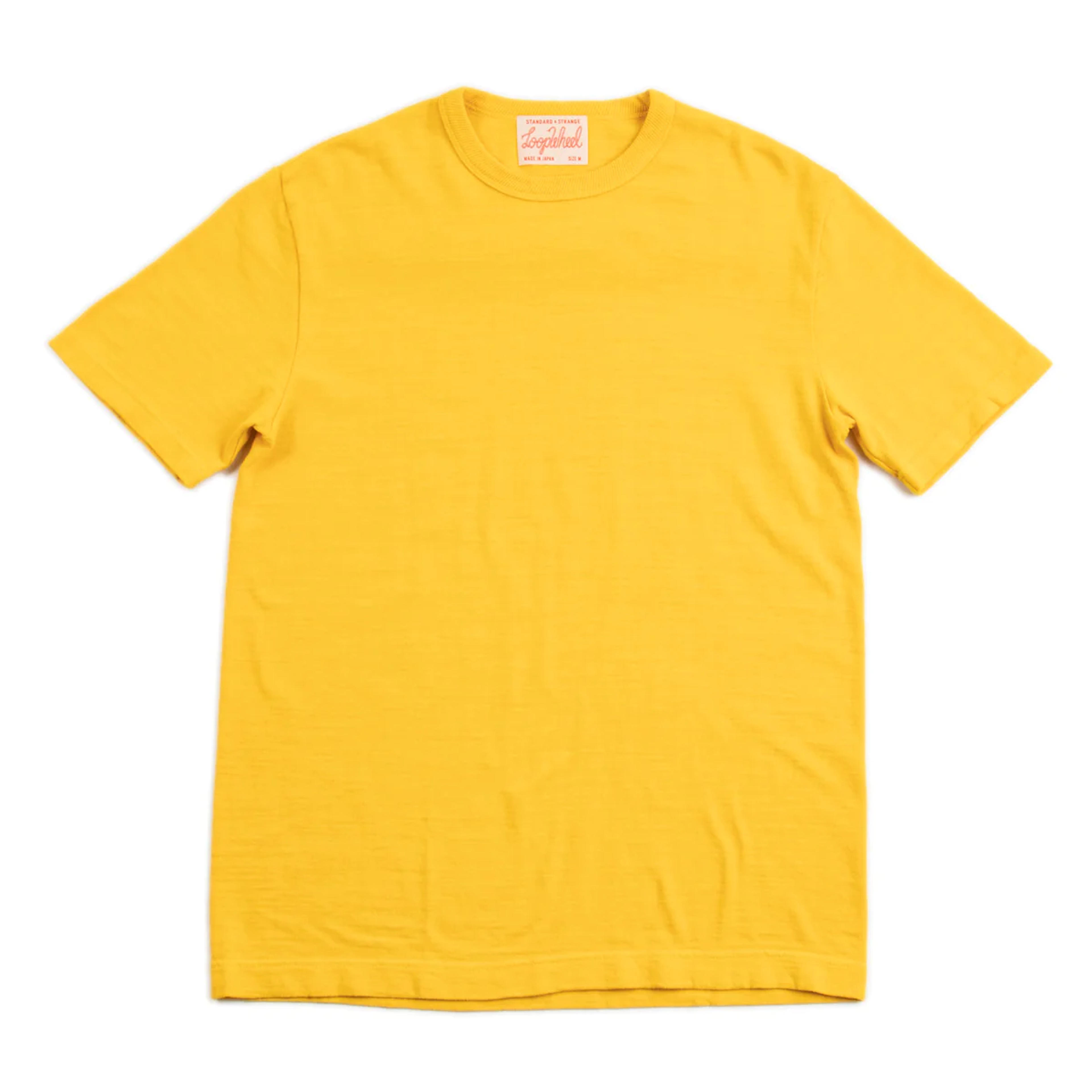 John Lofgren Wakayama Special Loopwheel Tee - Vintagey Yellow - Standard & Strange