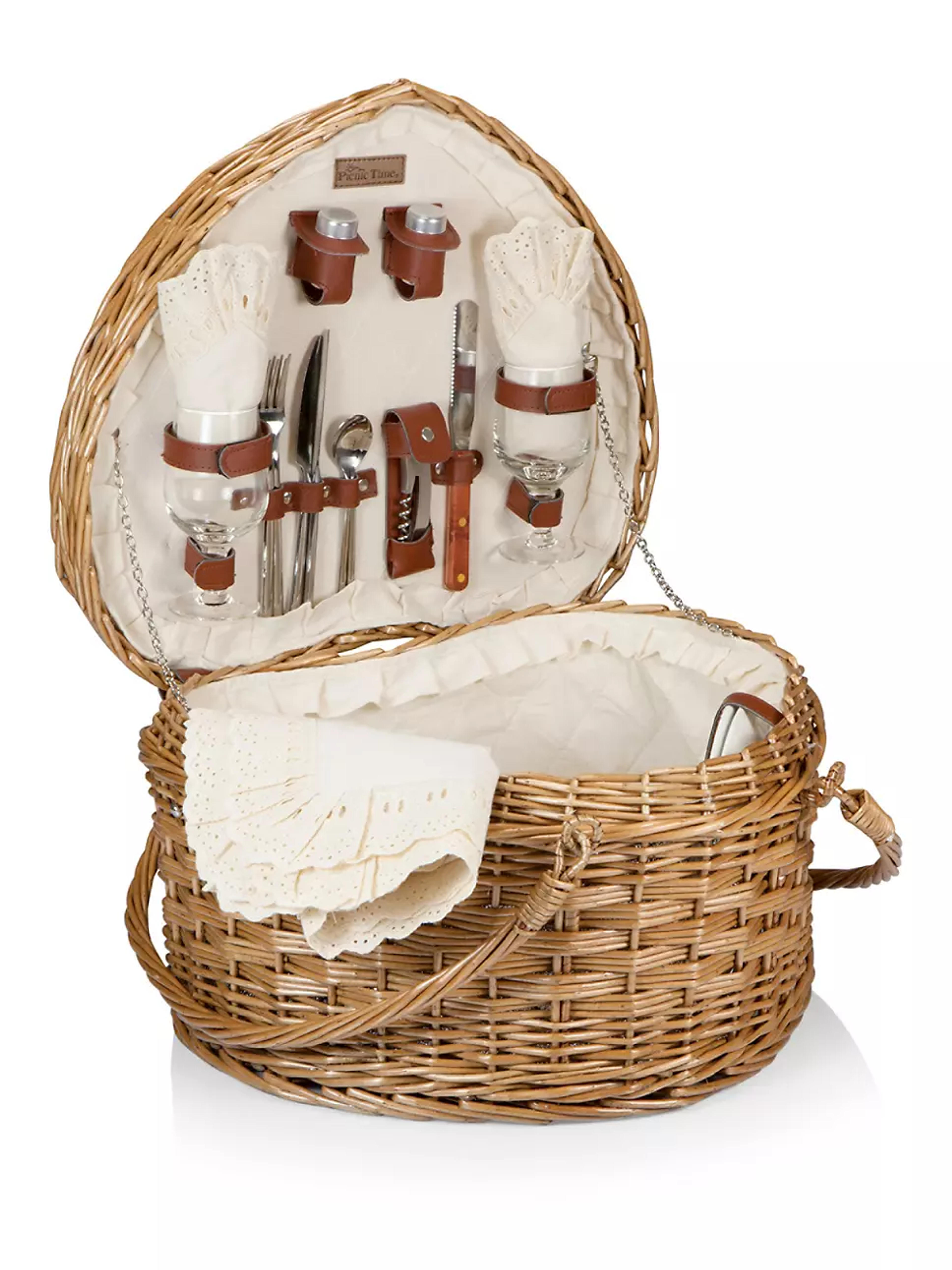 Shop Picnic Time Heart Picnic Basket Set | Saks Fifth Avenue