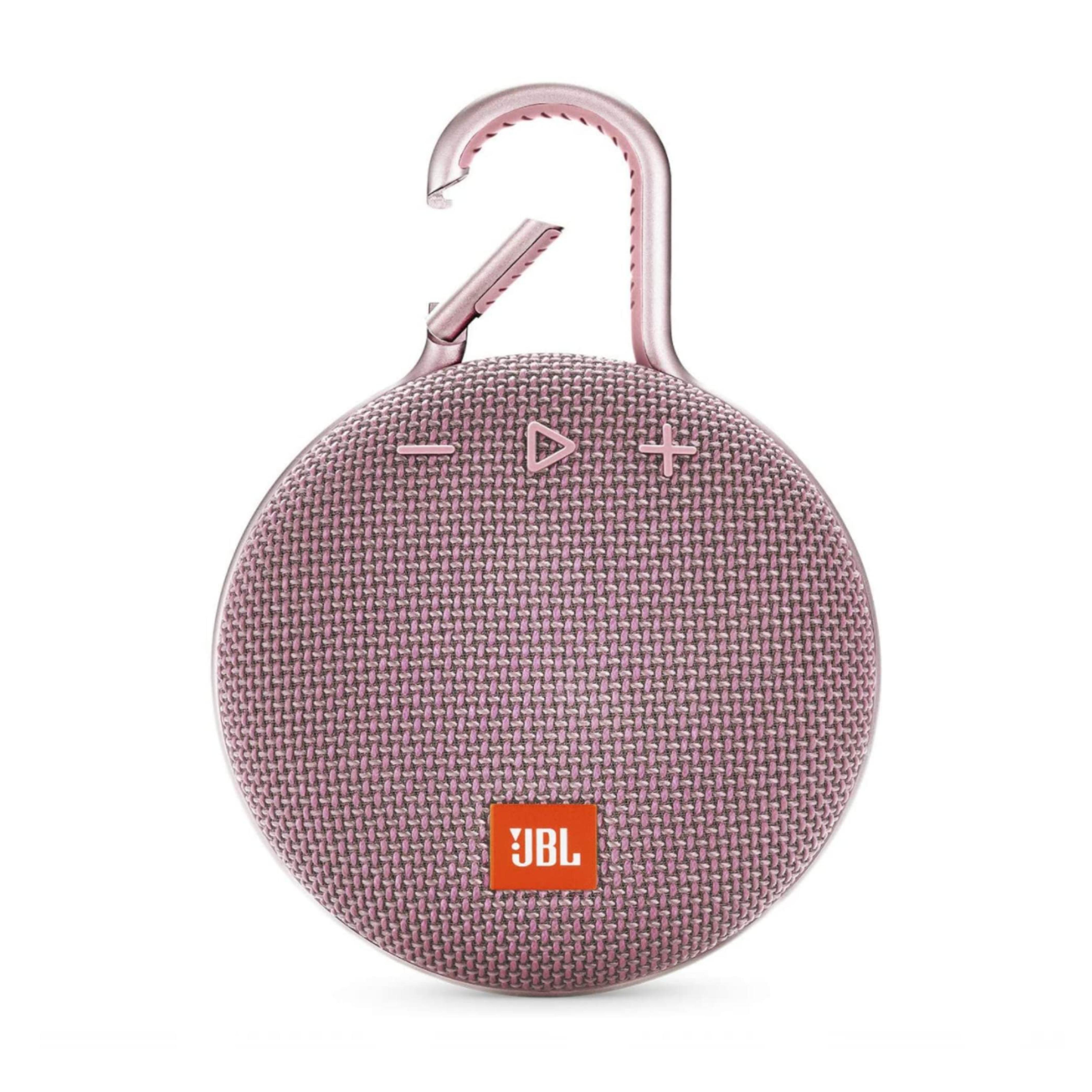 JBL Clip 3, Dusty Pink - Waterproof, Durable & Portable Bluetooth Speaker - Up to 10 Hours of Play - Includes Noise-Cancelling Speakerphone & Wireless Streaming