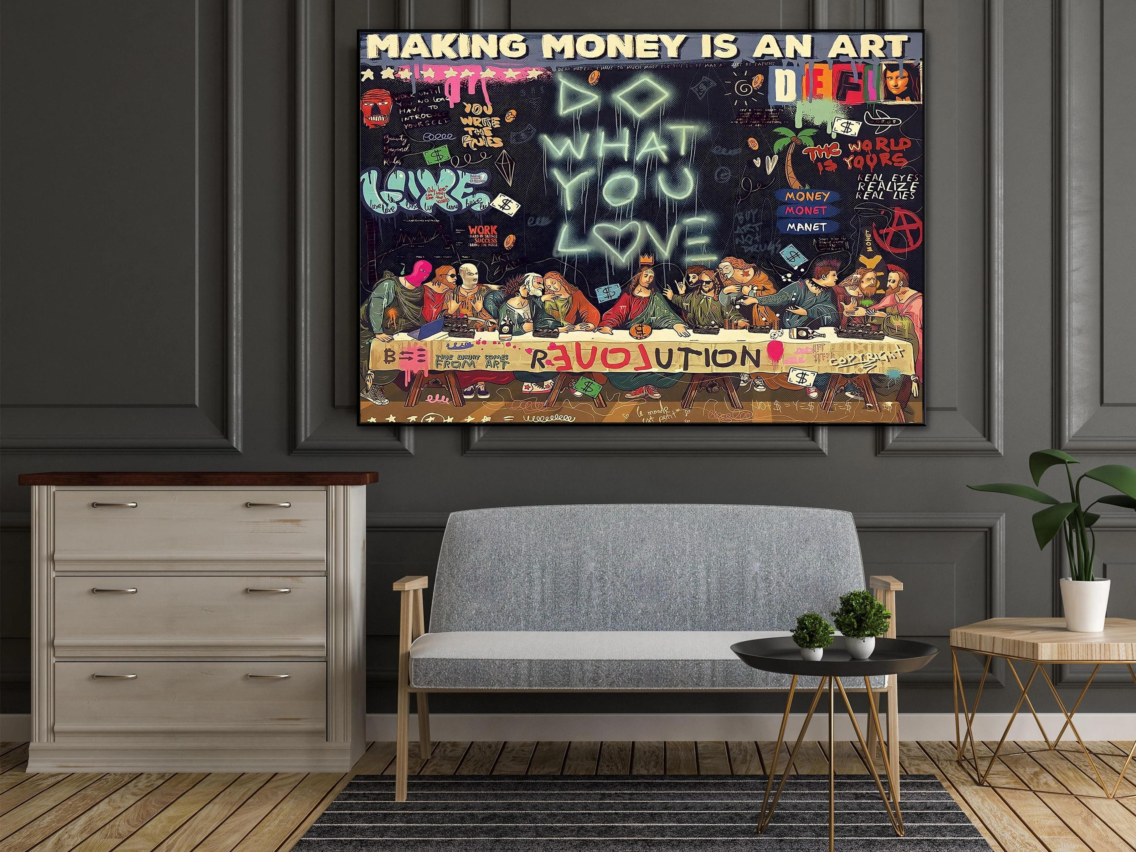 The Last Supperluxemoney100% Hand Painted Original - Etsy