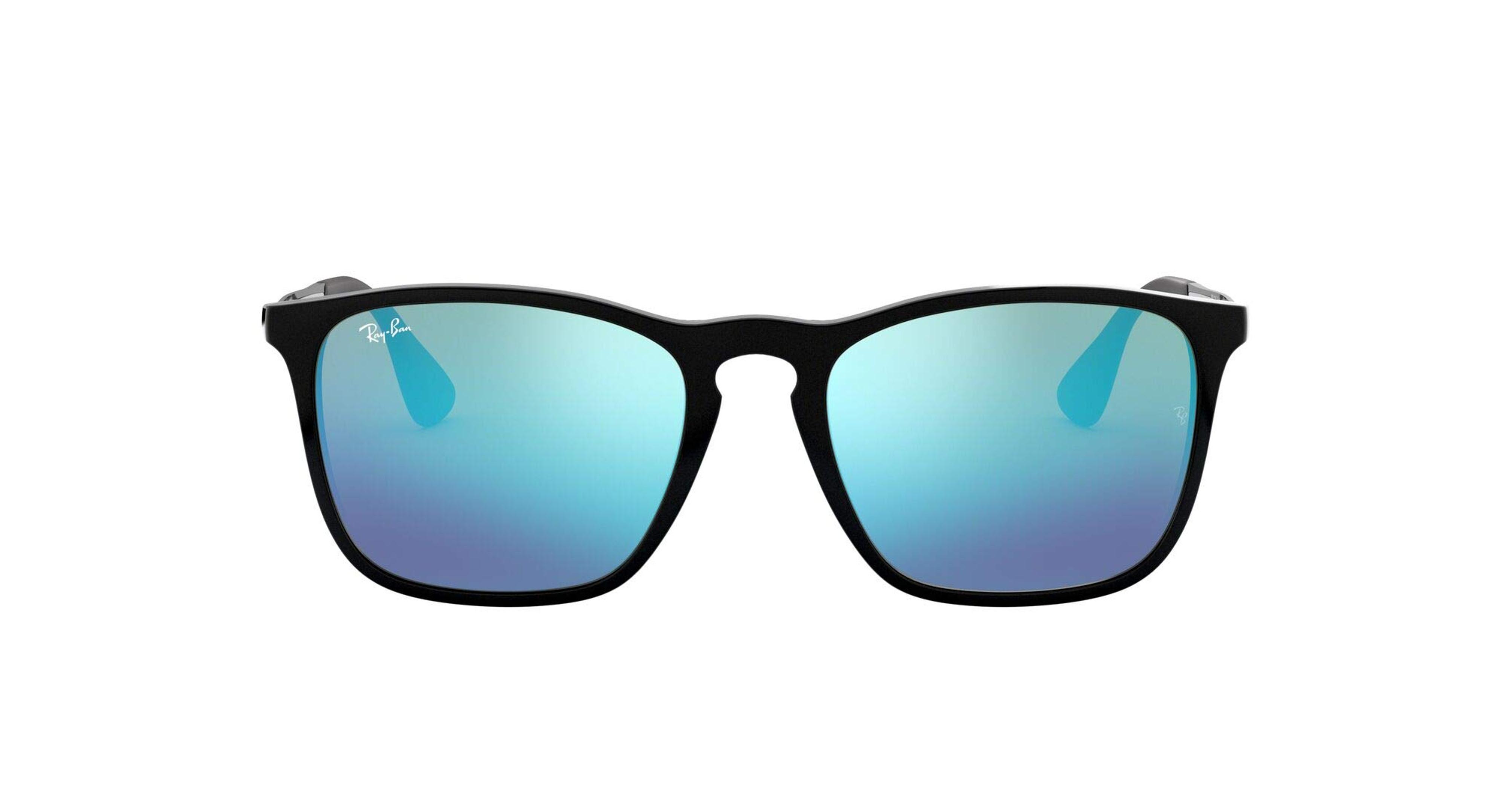 Ray-Ban Men's Chris Square Sunglasses, Flock Blue