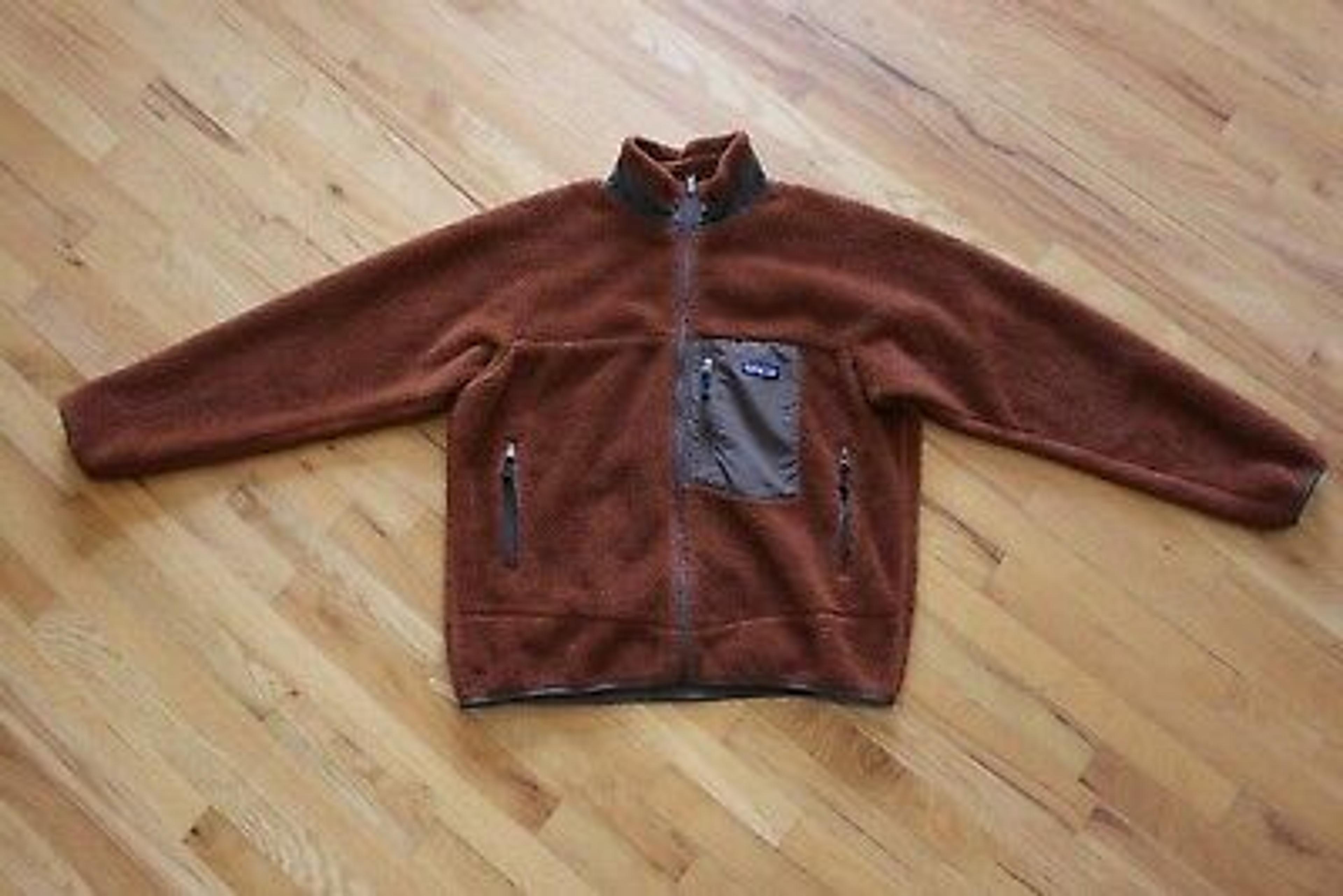 Patagonia Classic Retro-X Fleece Jacket Size Large Rustic Brown Deep Pile 2006