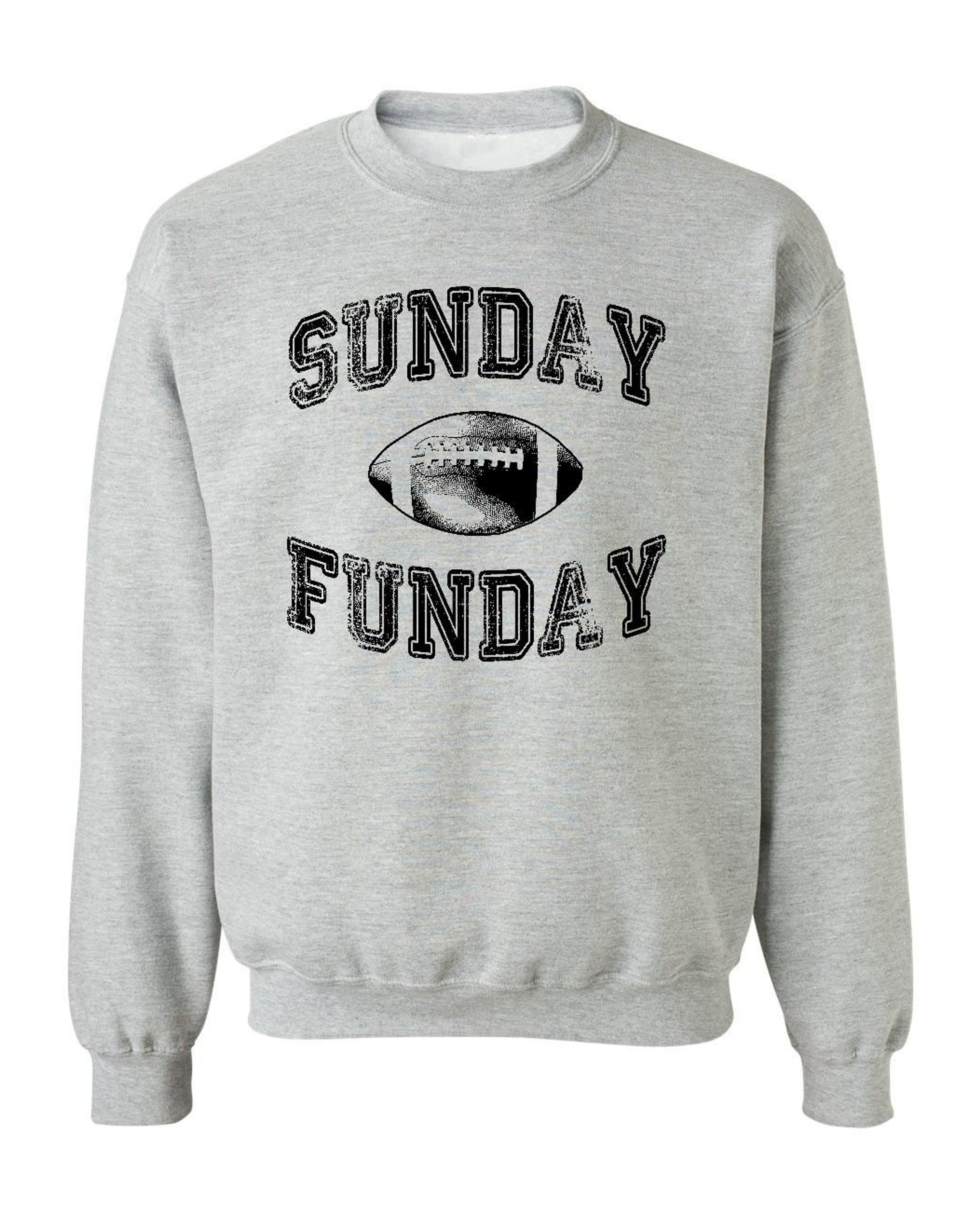 Promotion & Beyond Sunday Funday Funny Football Crewneck Sweatshirt