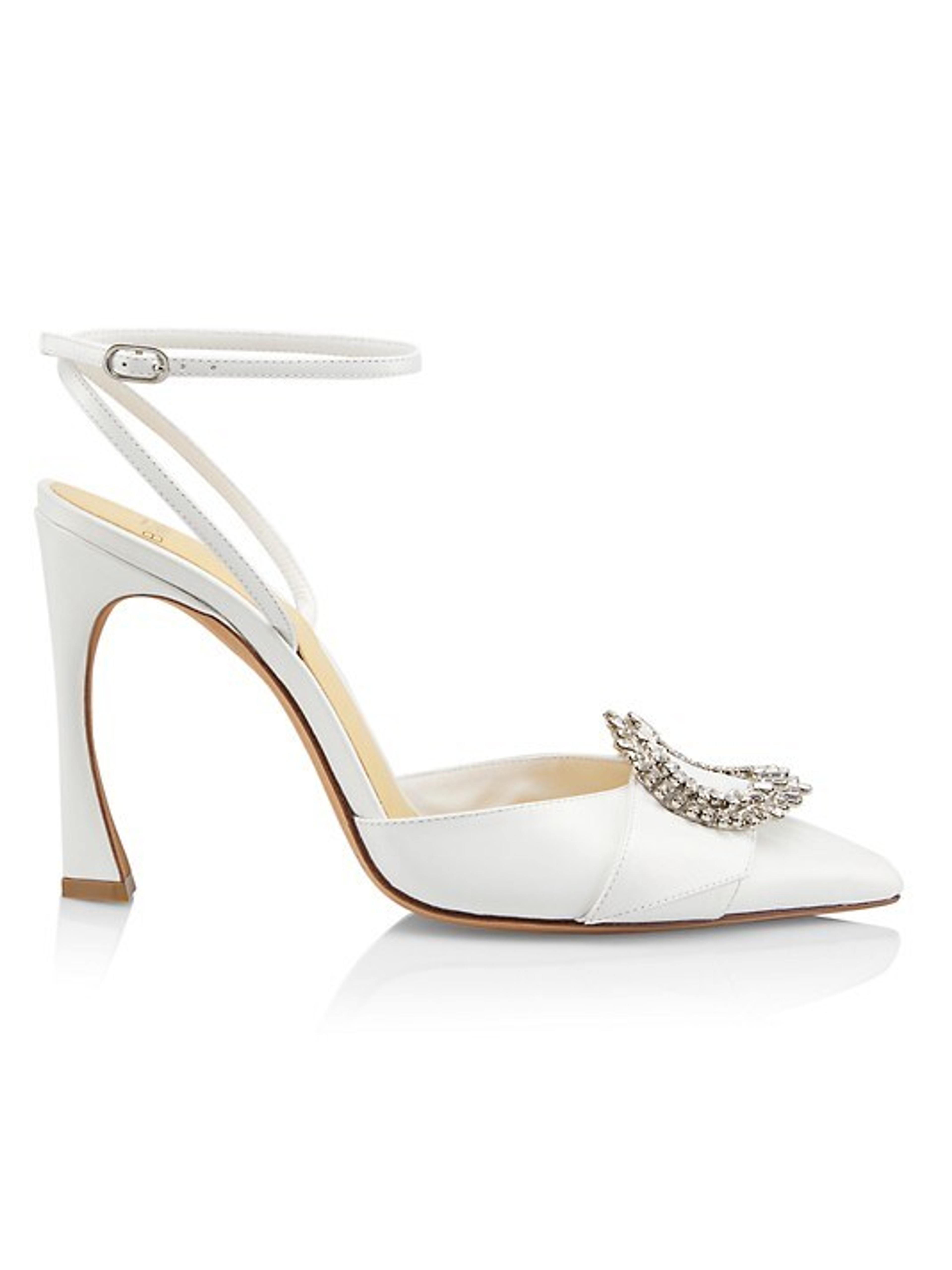 Shop Alexandre Birman Madelina Leather Bridal Sandals | Saks Fifth Avenue