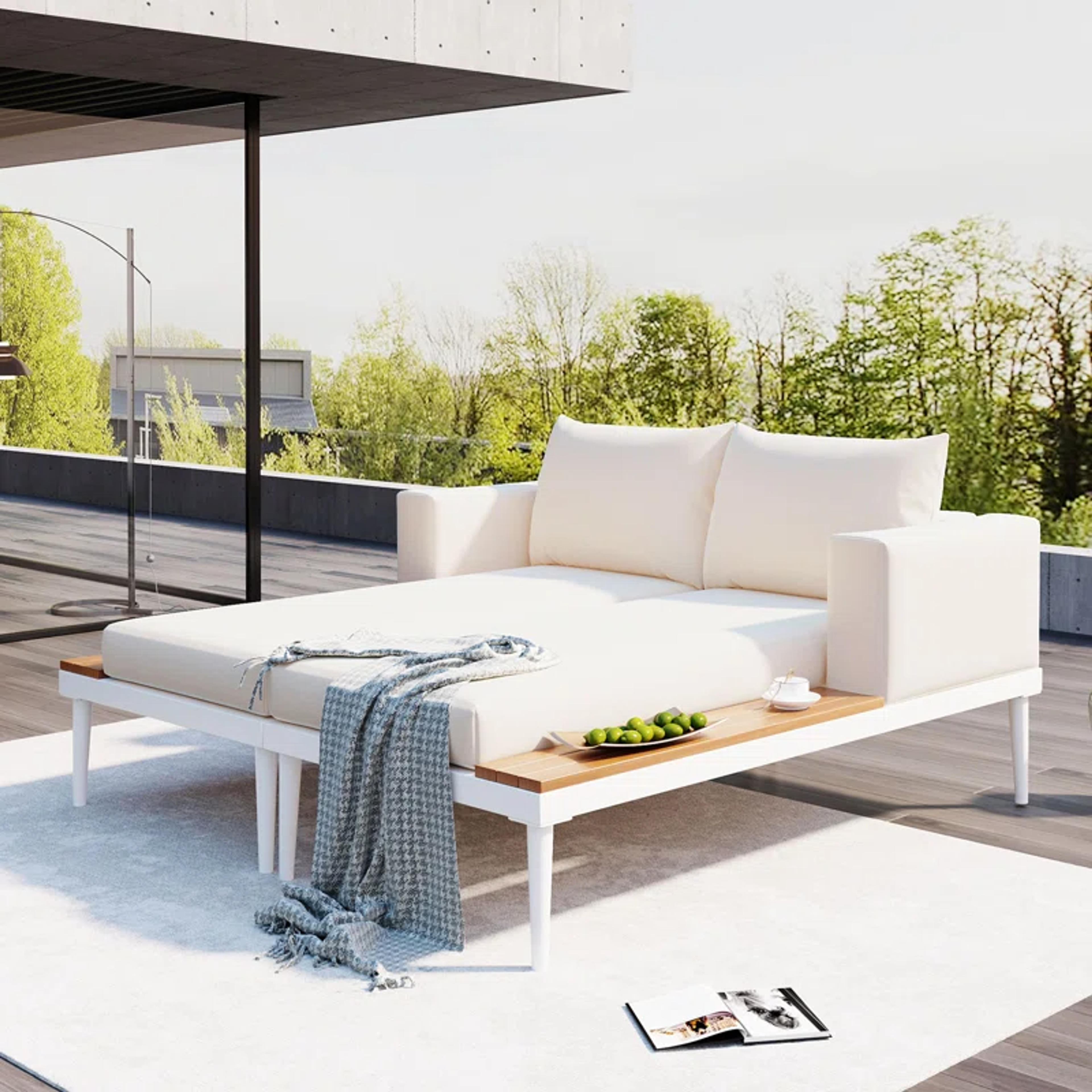 Modern Luxe Furniture 55.02'' Outdoor Patio Daybed | Wayfair