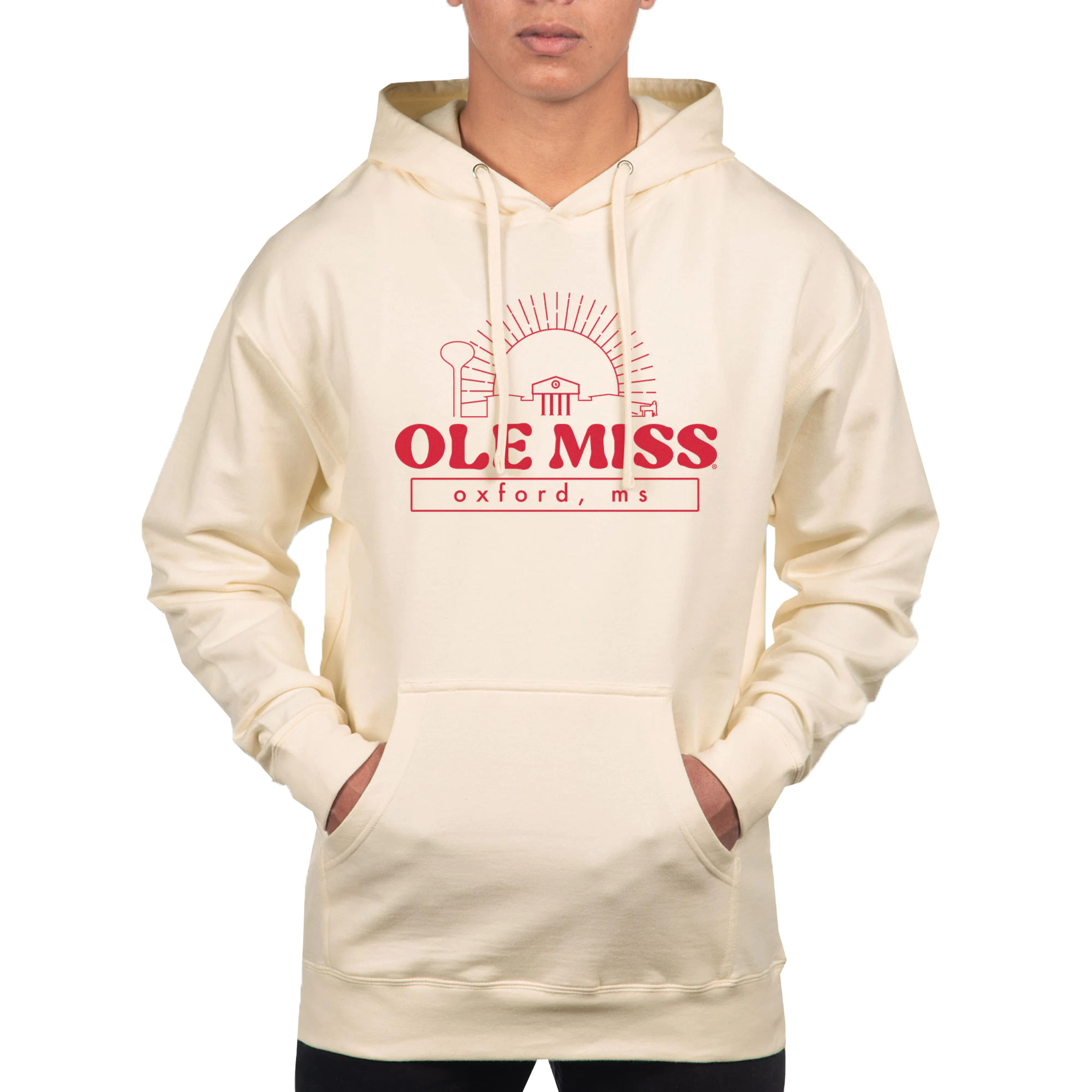 Ole Miss Rebels Uscape Apparel Standard Hoodie - Cream