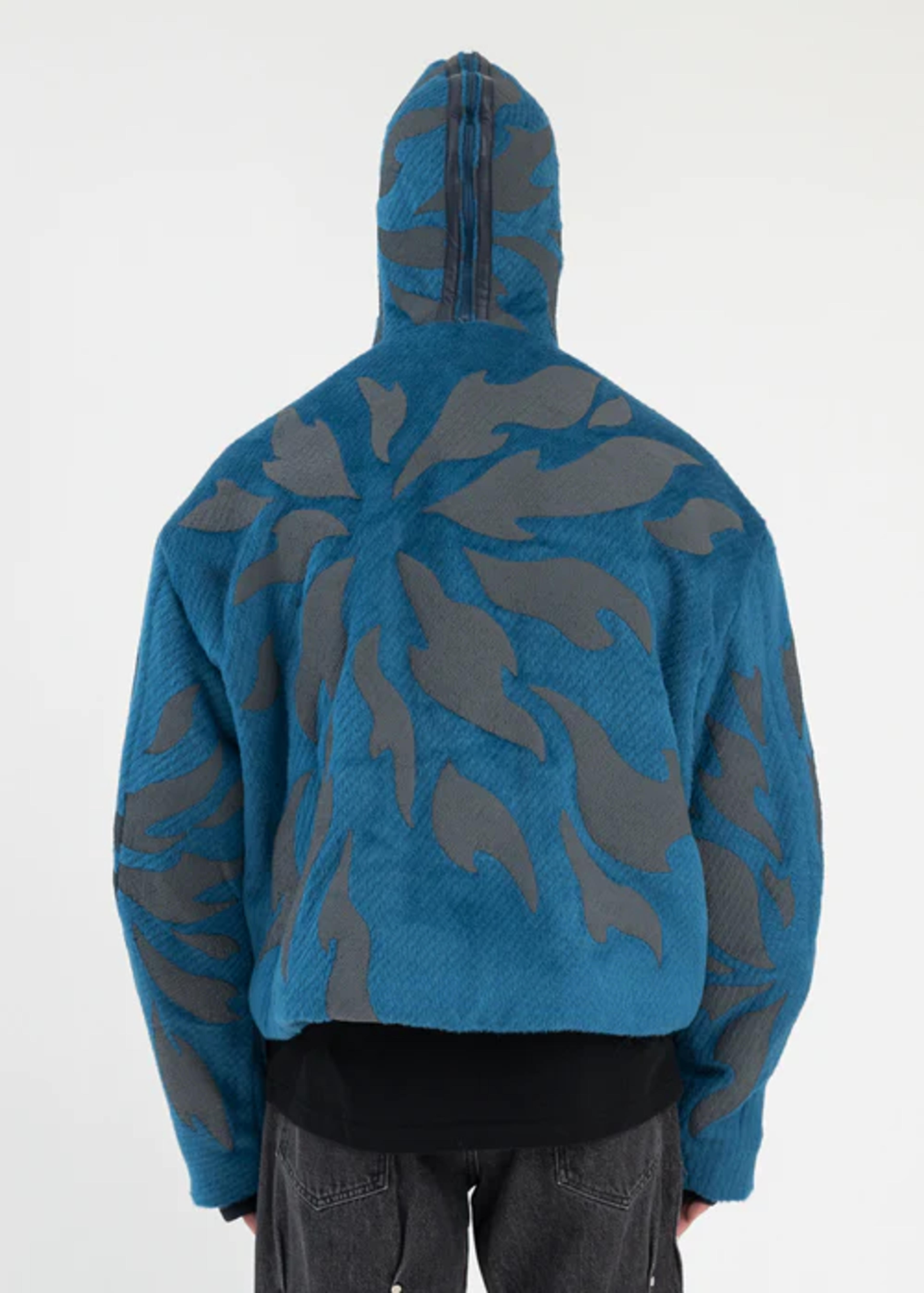 BLUE FRAGMENT FLEECE ZIP-UP HOODIE – 017 Shop