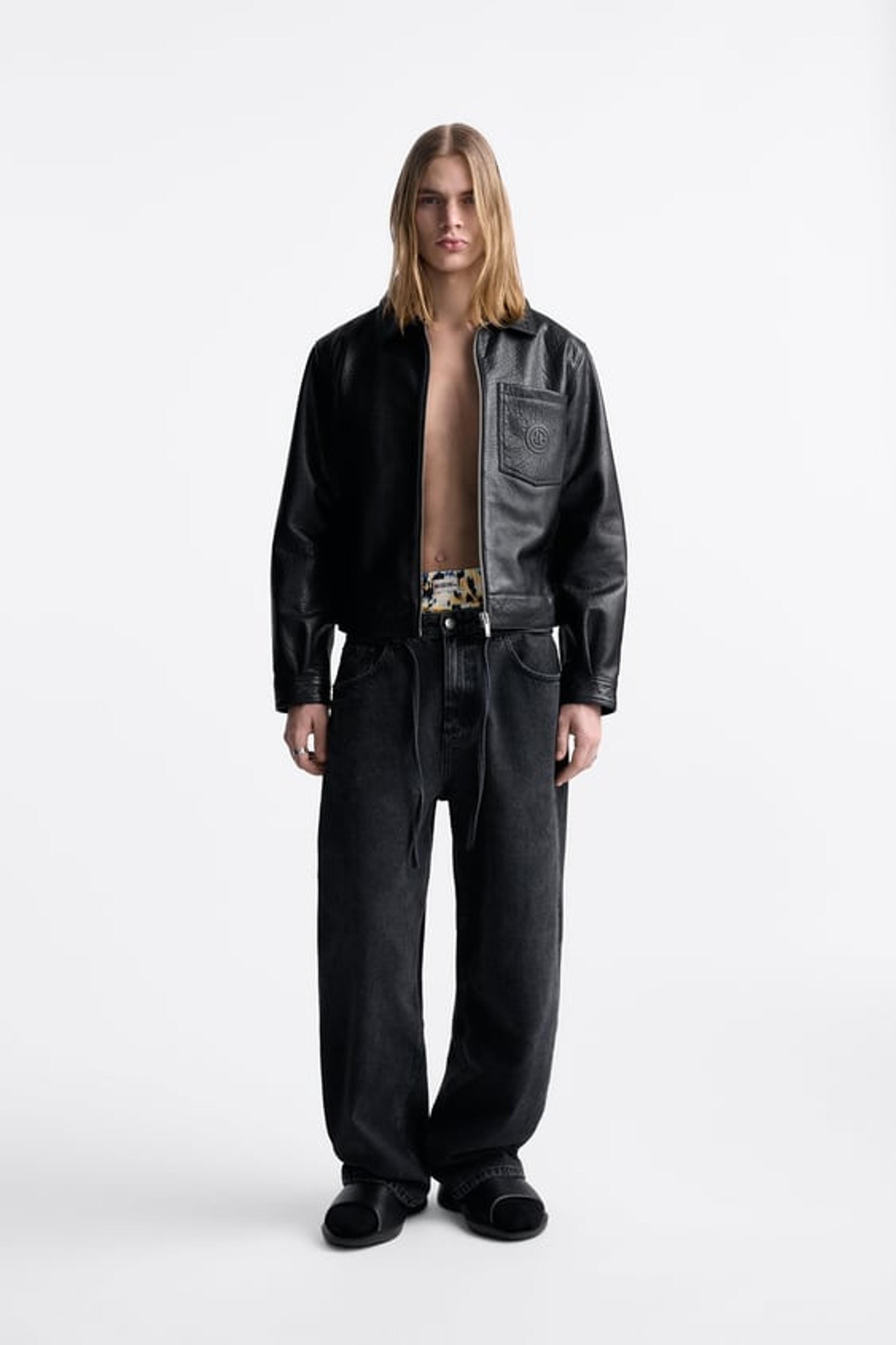 CROPPED LEATHER JACKET X RHUIGI LIMITED EDITION - Black | ZARA United States