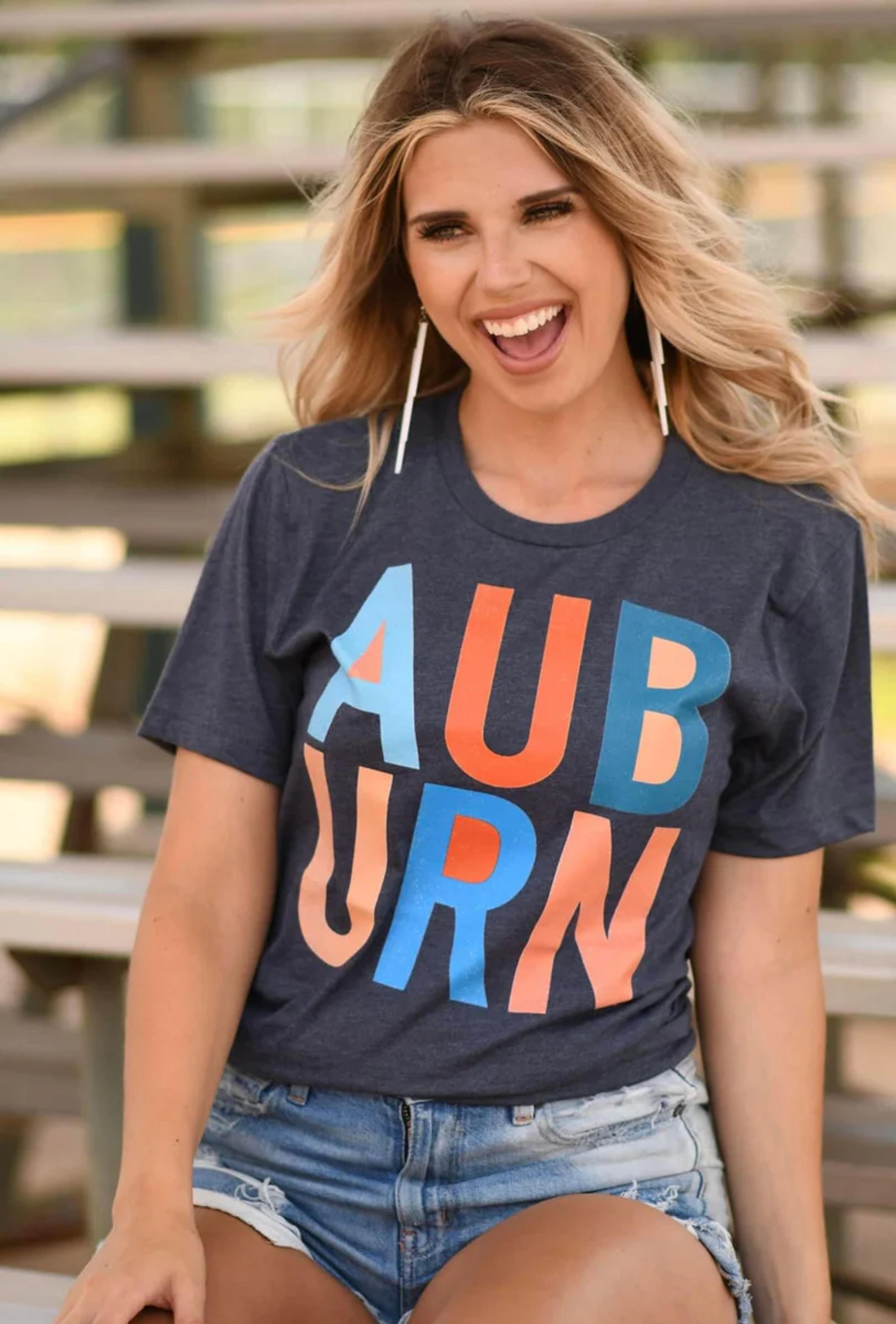 Auburn ColorBlock Tee 334 Boutique shop today shop now