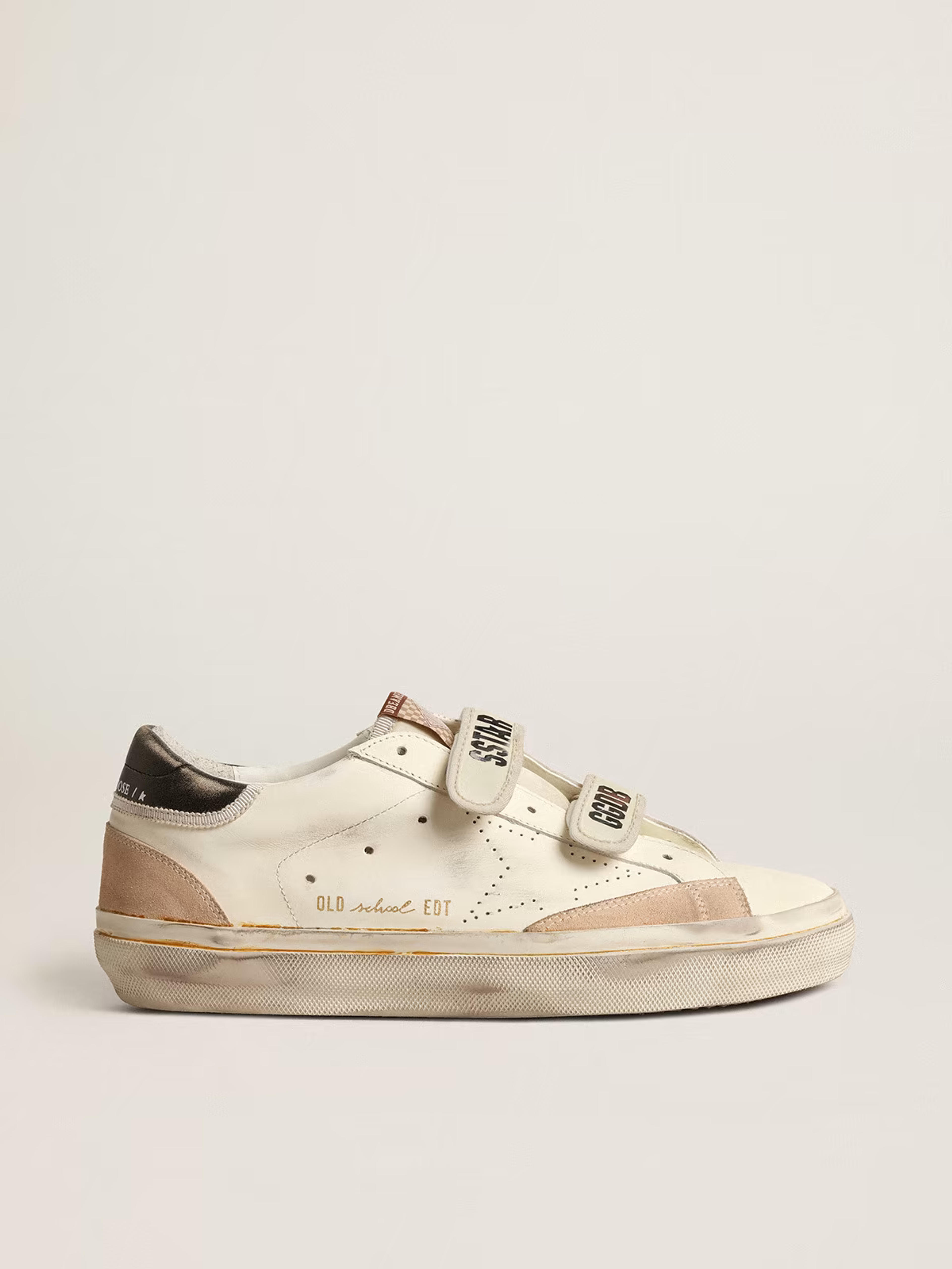 Old School LTD with perforated star and black leather heel tab | Golden Goose