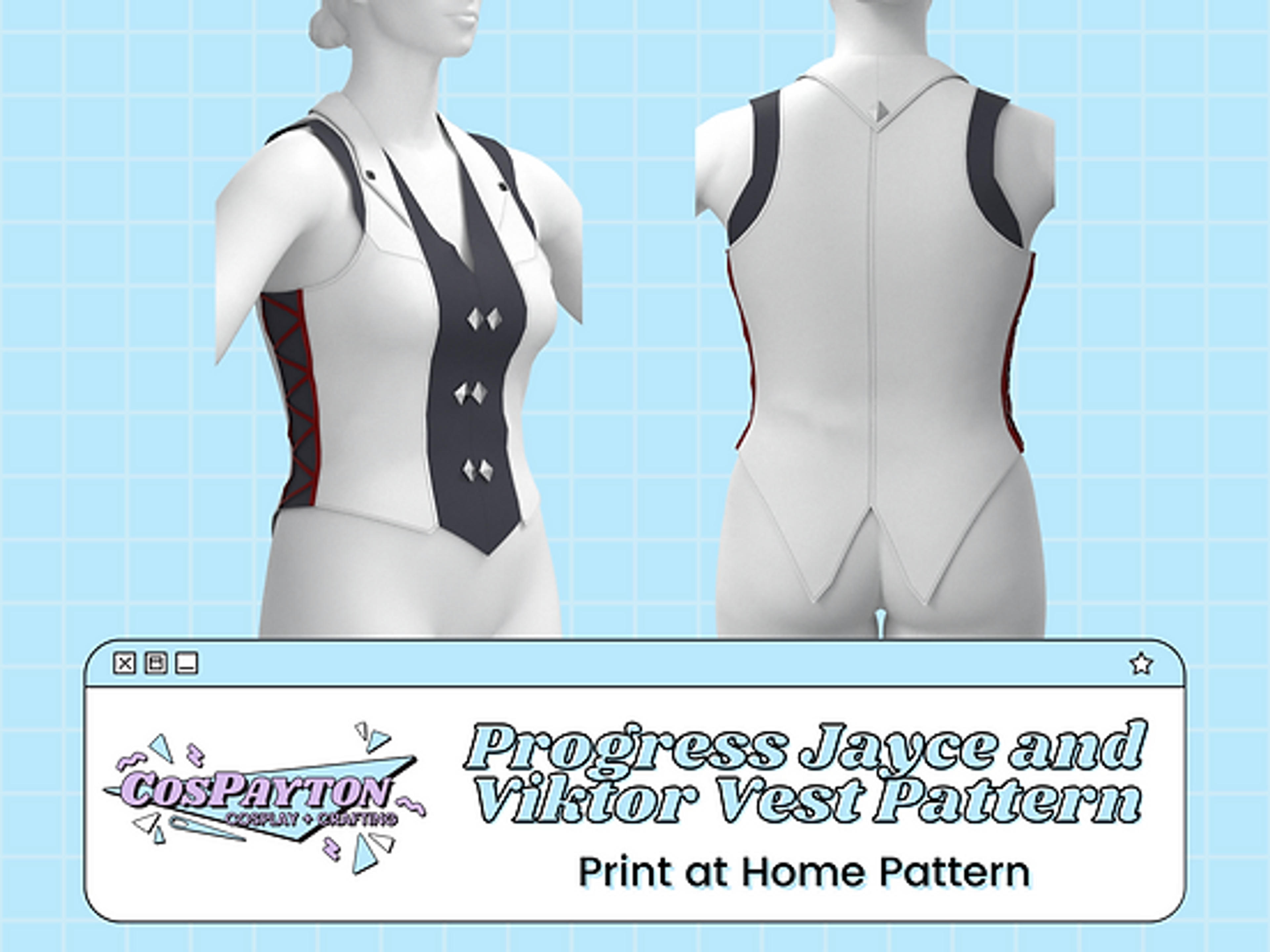 Progress Vest PDF Cosplay Pattern | Arcane Inspired Printable Costume | CosPayton