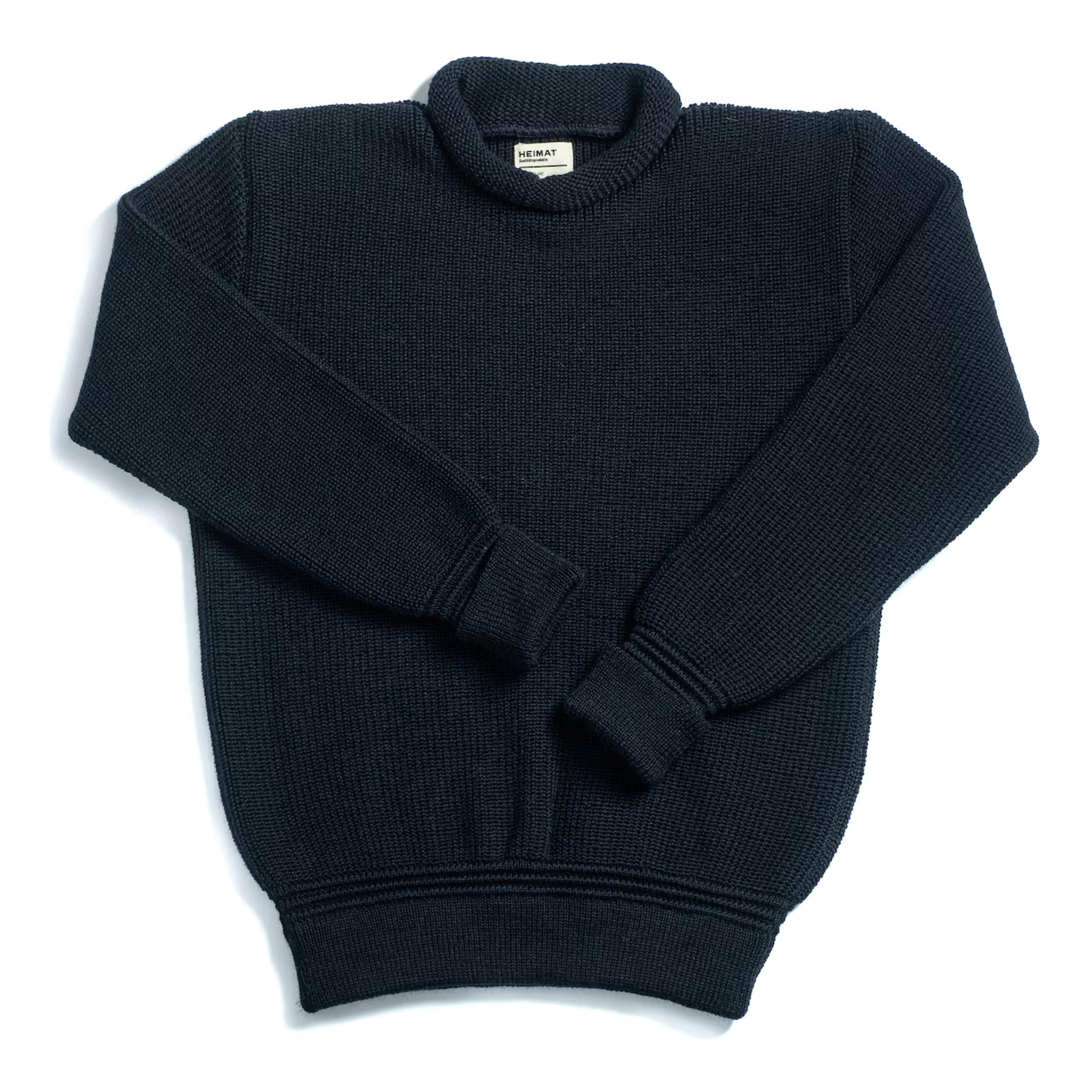 Heimat Mini Rollkragen Fisherman Sweater - Ink | Fisherman Sweaters | Huckberry