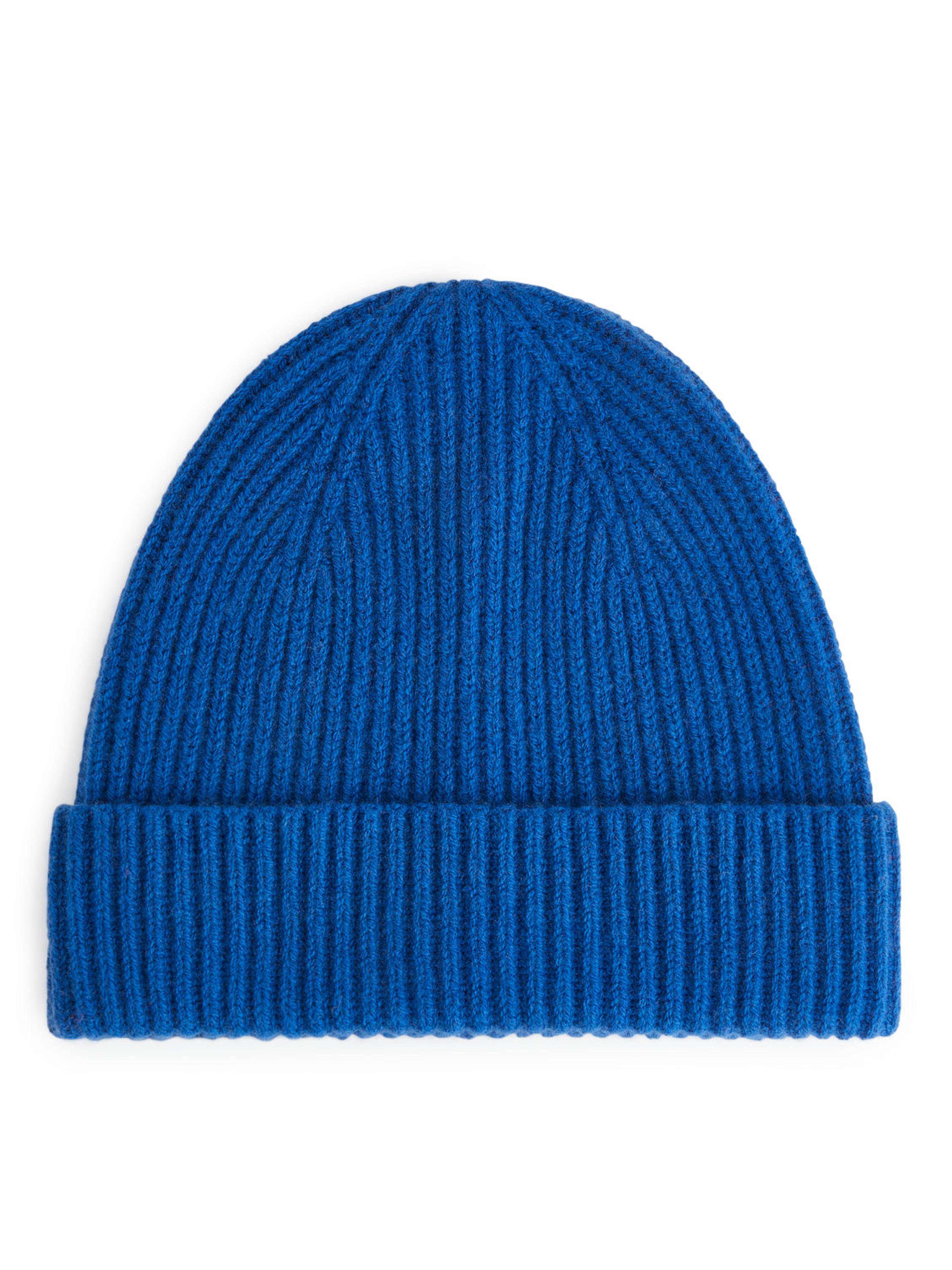 Rib-Knit Wool Beanie - Blue - ARKET