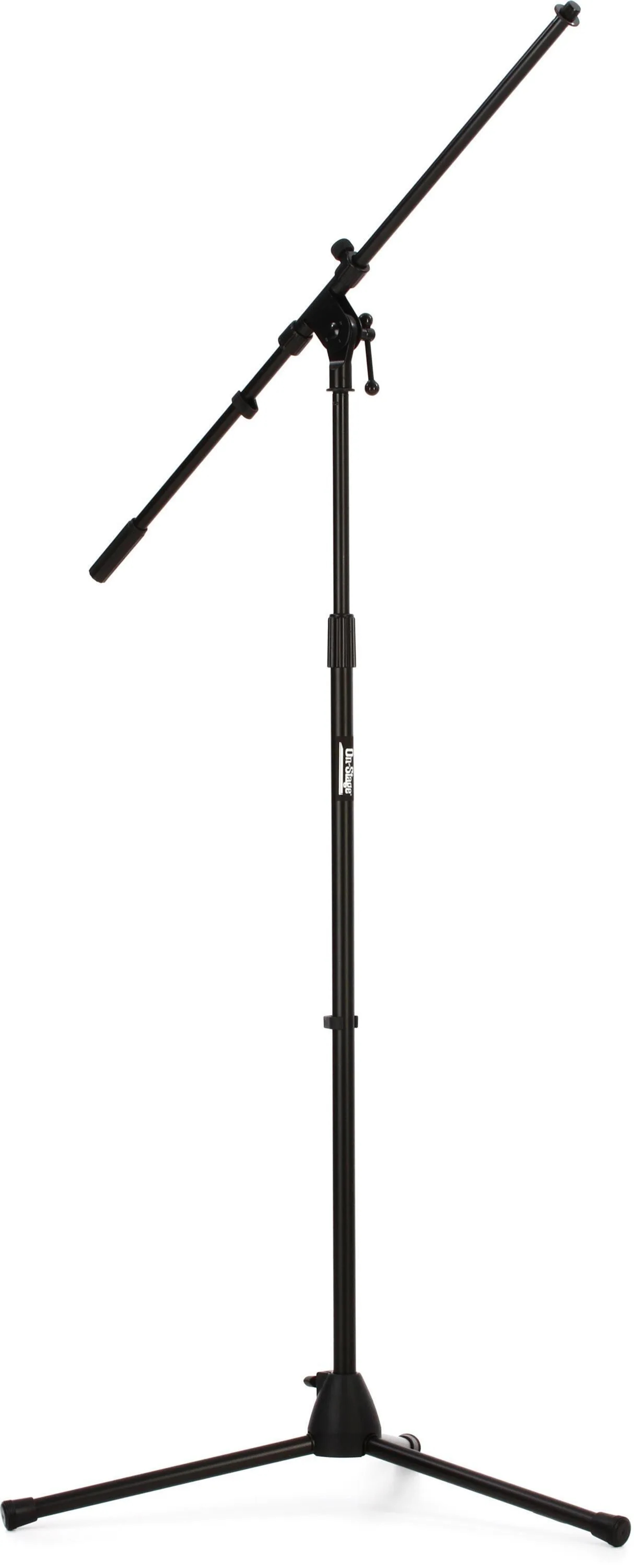 On-Stage MS7701B Euro Boom Microphone Stand - Black | Sweetwater