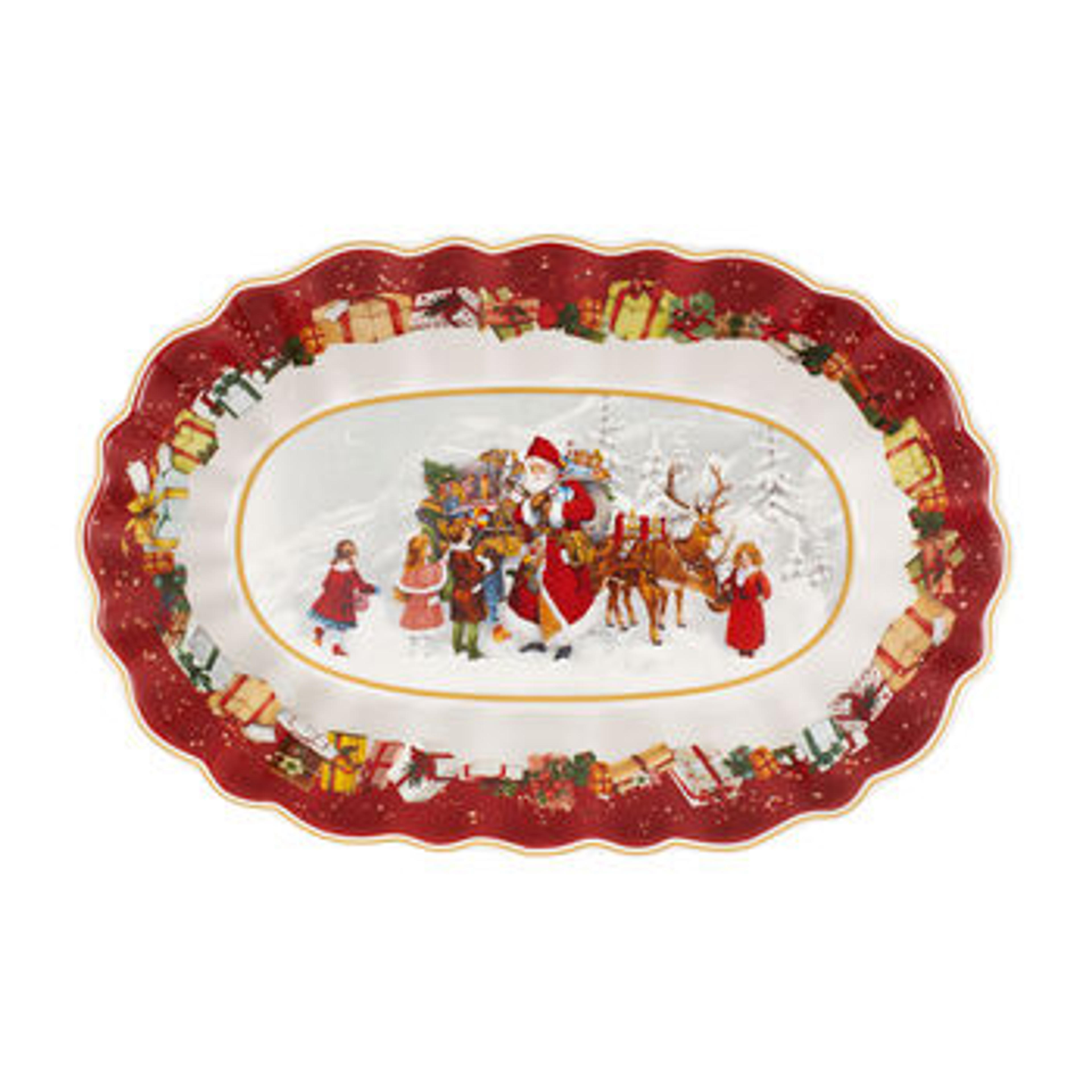 Toy's Fantasy large oval bowl, Santa and kids, 30.5 x 20 x 5 cm - Villeroy & Boch