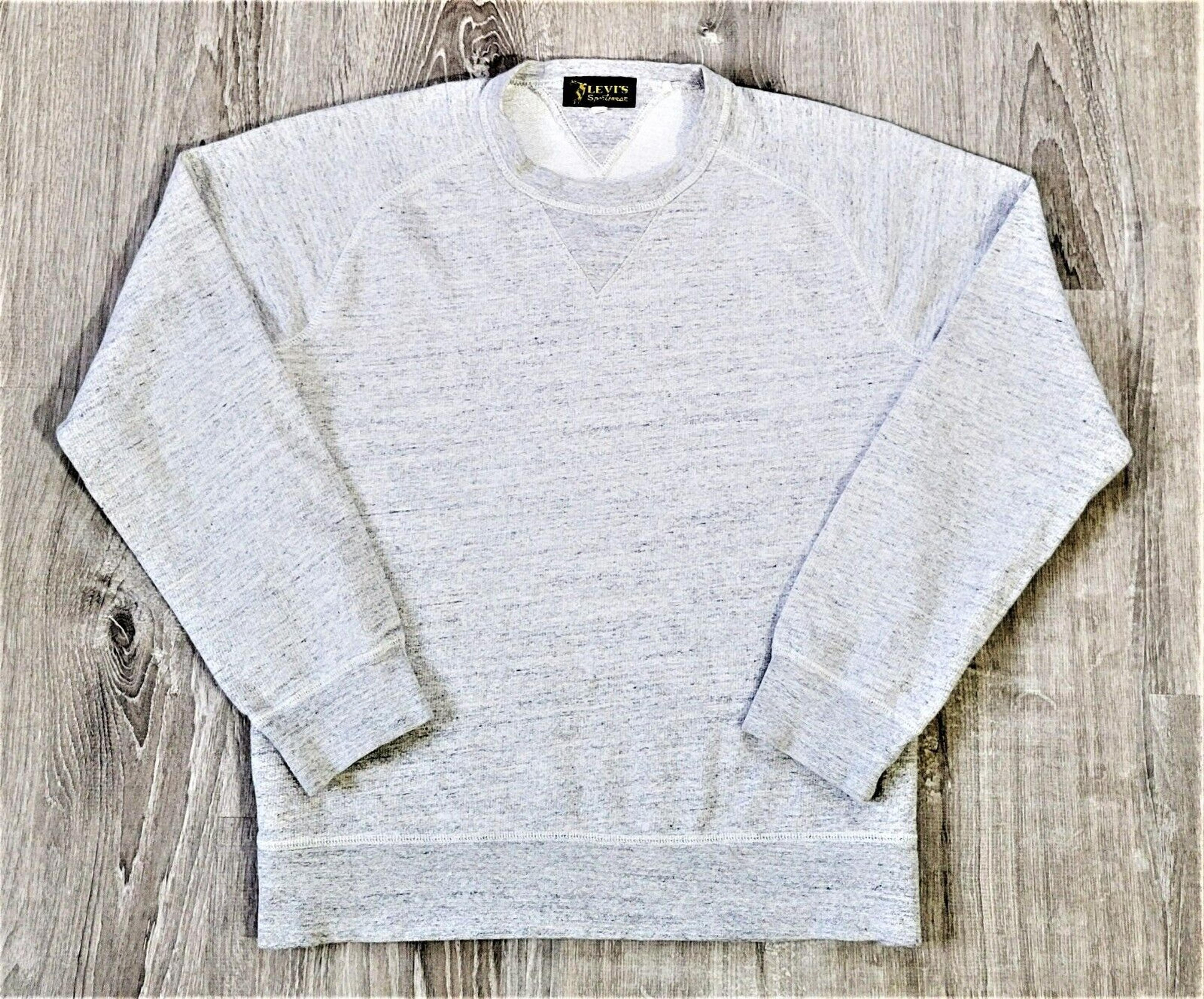 Levi's Vintage Clothing Sportswear LVC 1950s Double V Crew Sweatshirt Gray Sz M | eBay