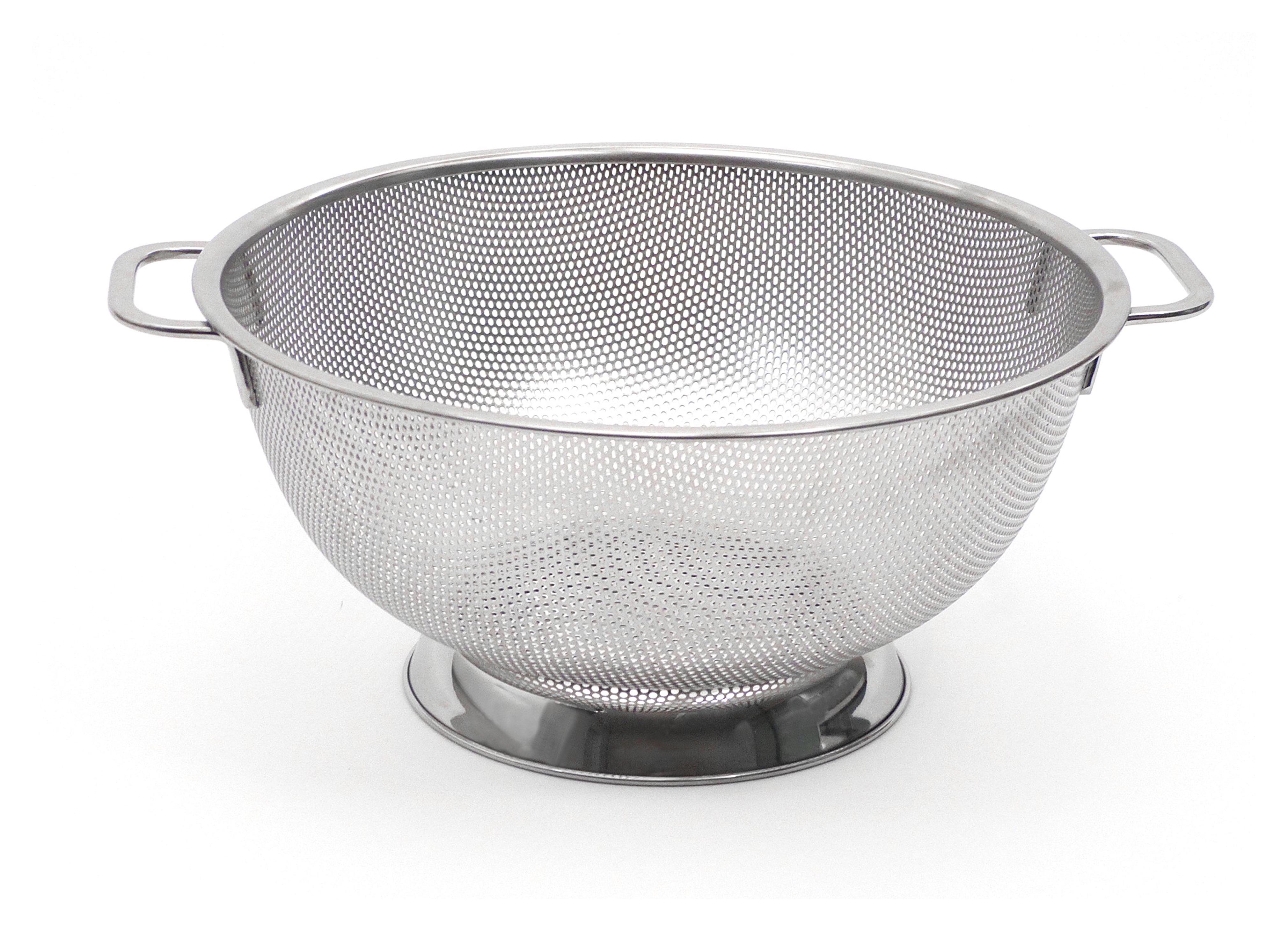 RSVP International International Endurance Stainless Steel Precision Pierced Colander, 5-Quart (Punch-5), Silver