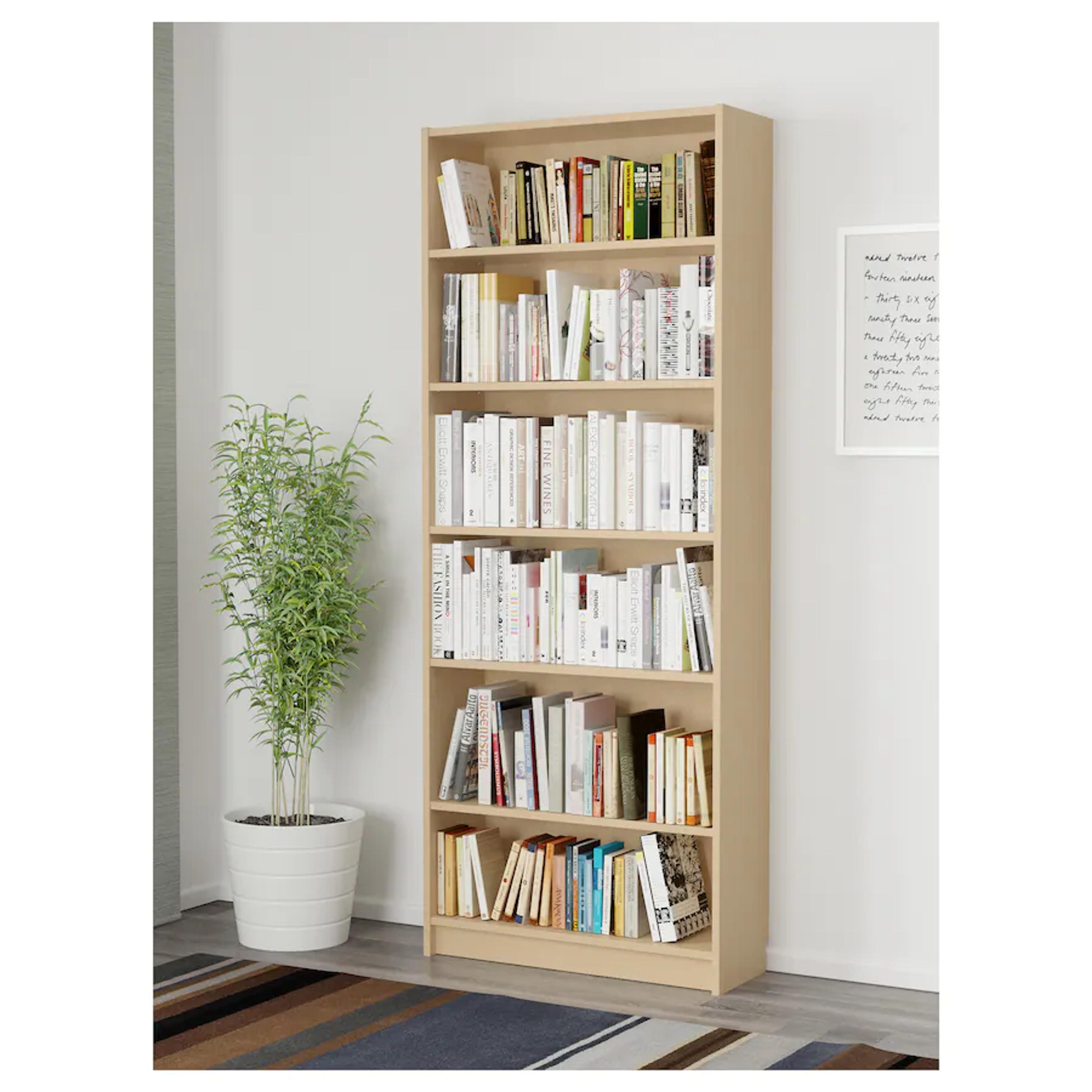 BILLY Bookcase, birch veneer, 31 1/2x11x79 1/2 "