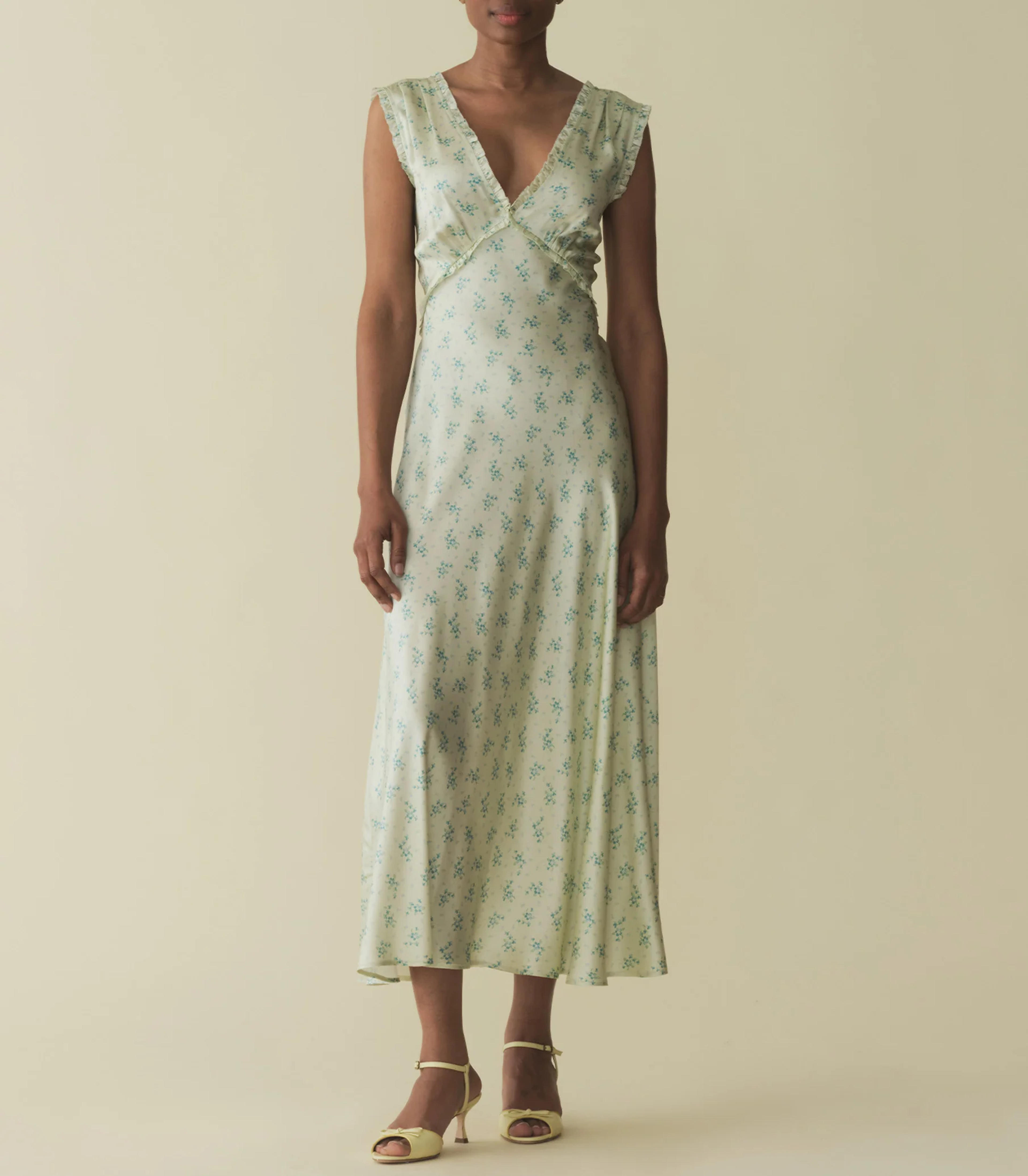 TAHLIA DRESS -- VERTE HILLSIDE HEATHER – DÔEN