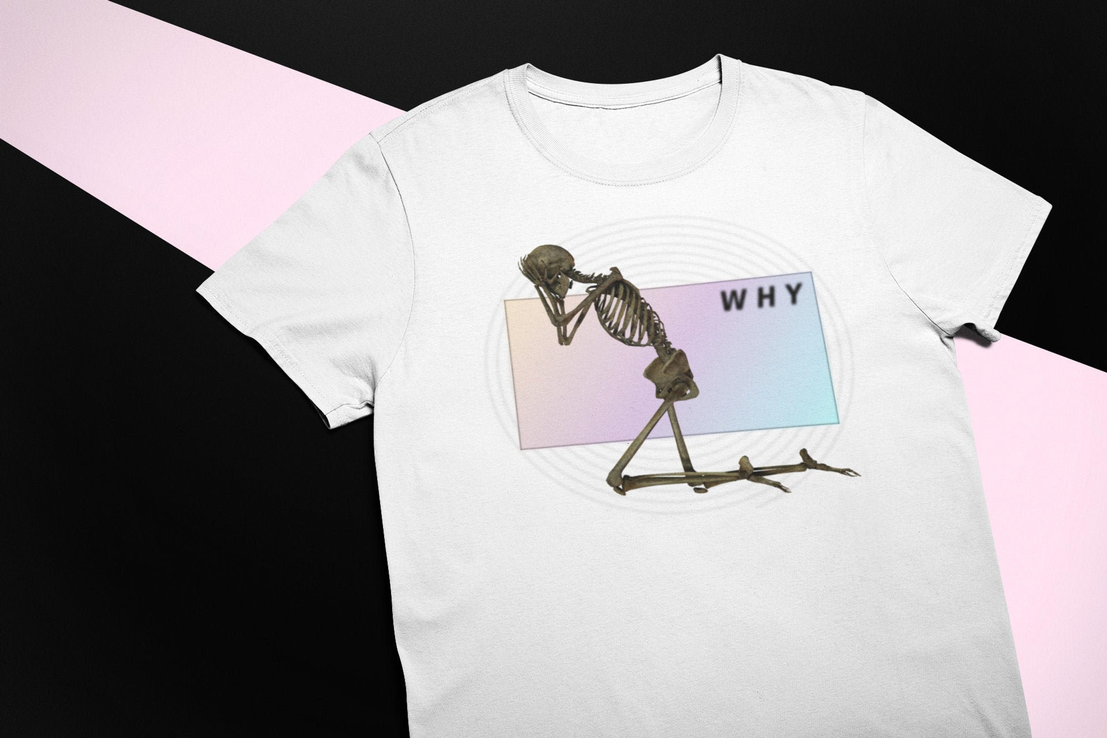 Vaporwave Skeleton Shirt Sad Boy Aesthetic Clothes Tik Tok E - Etsy Australia