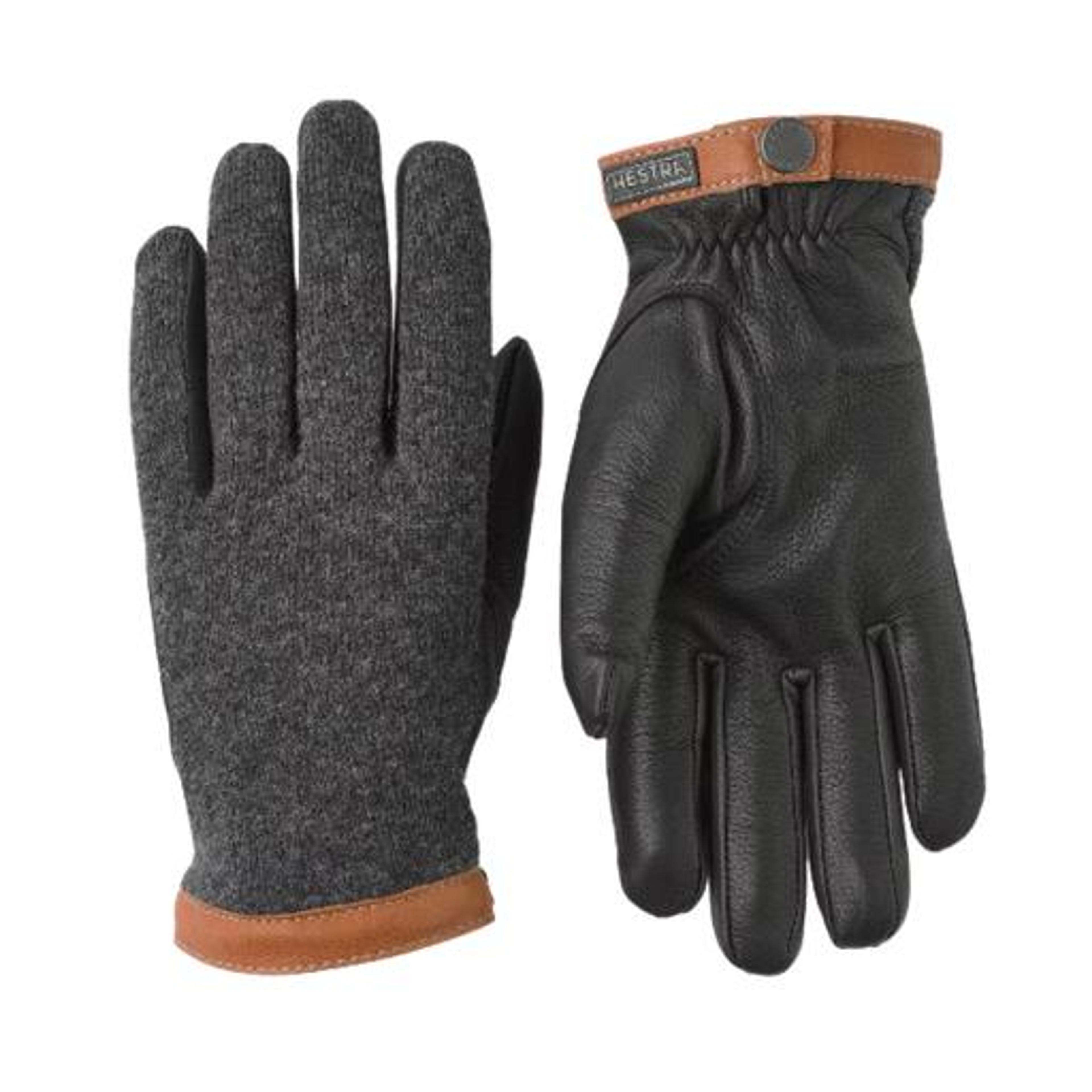 Deerskin Wool Tricot Glove - Charcoal - Black | Accessories