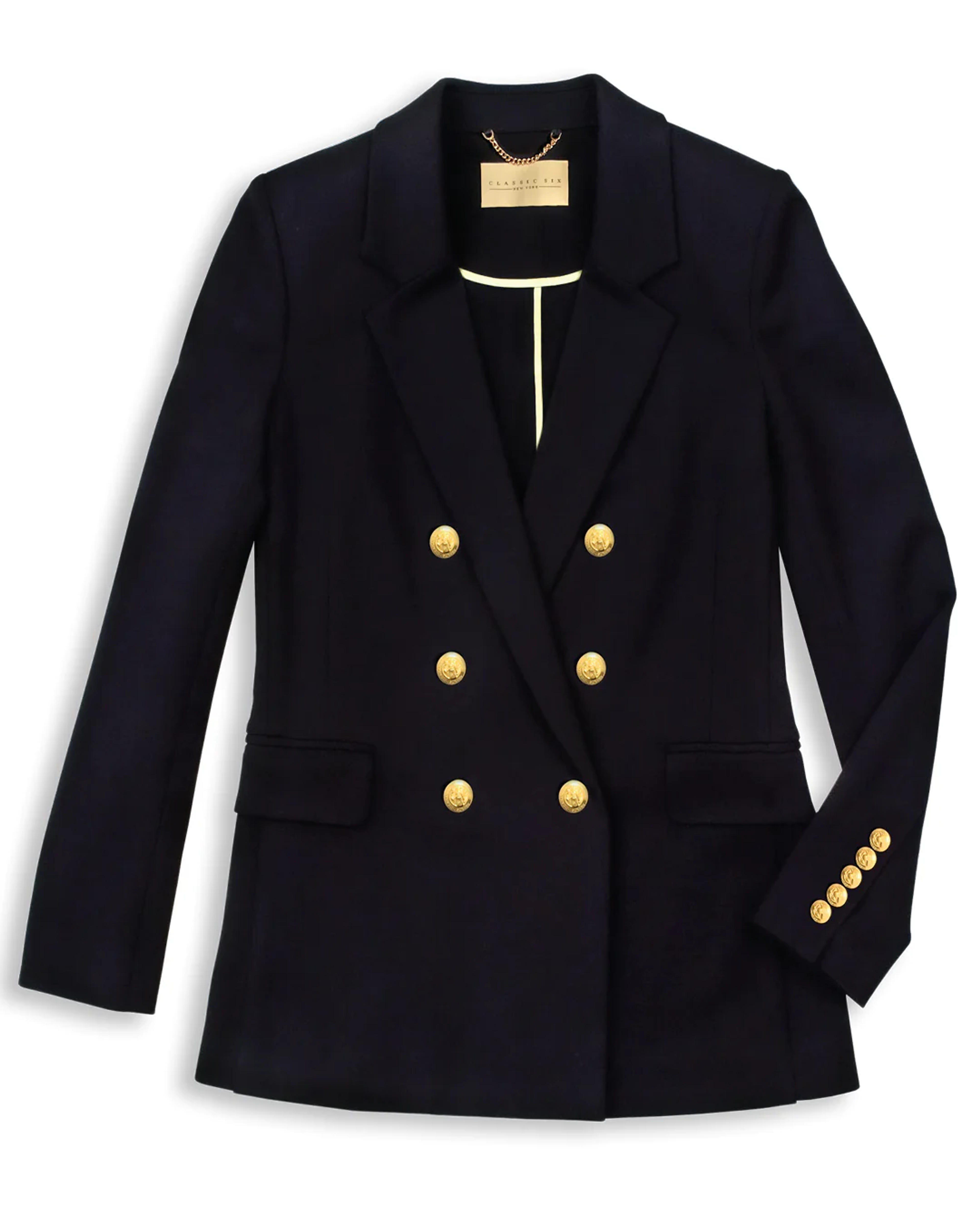 Katharine Double-Breasted Blazer – Perfect Navy Blazer – Classic Six