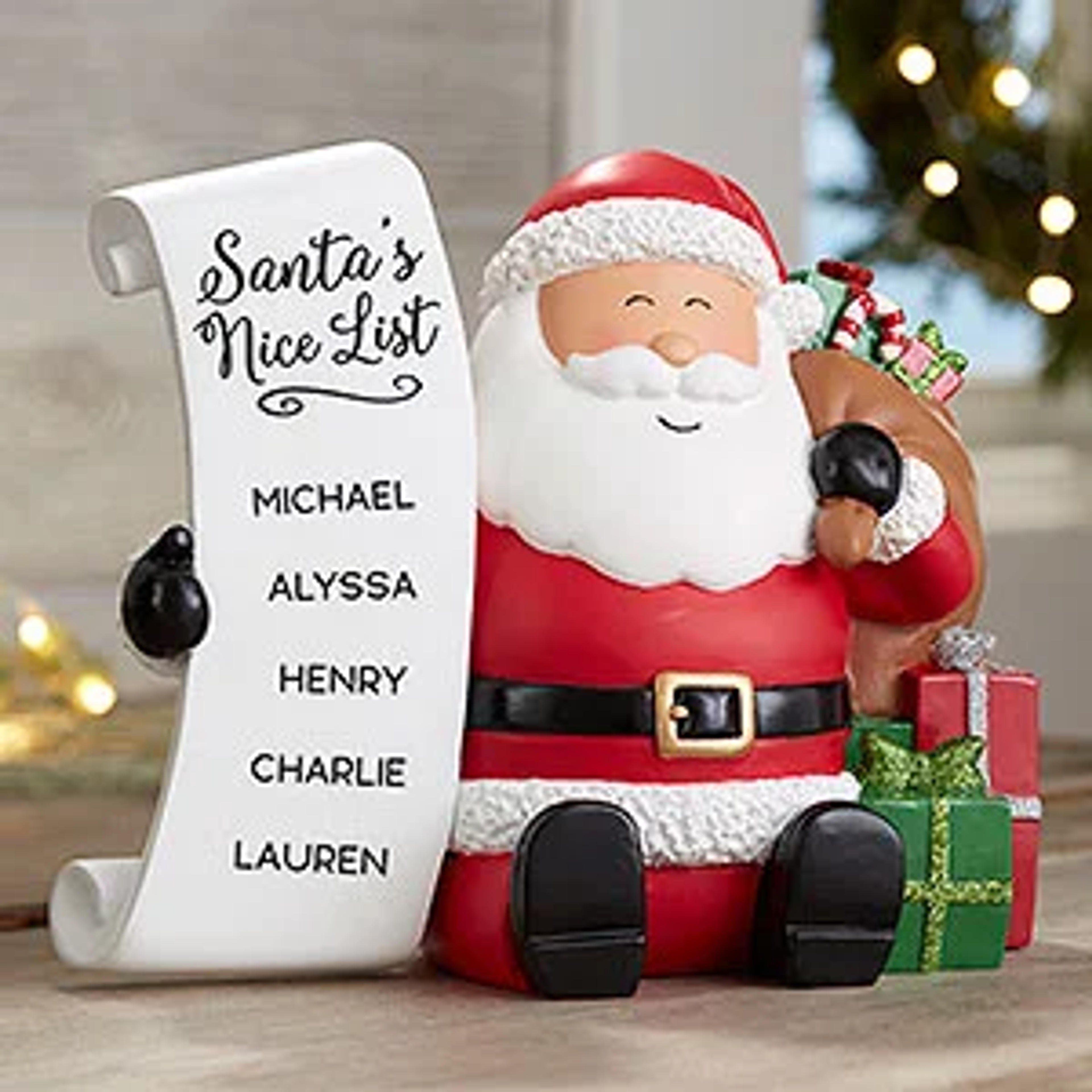 Santa's Nice List Personalized Santa Shelf Sitter