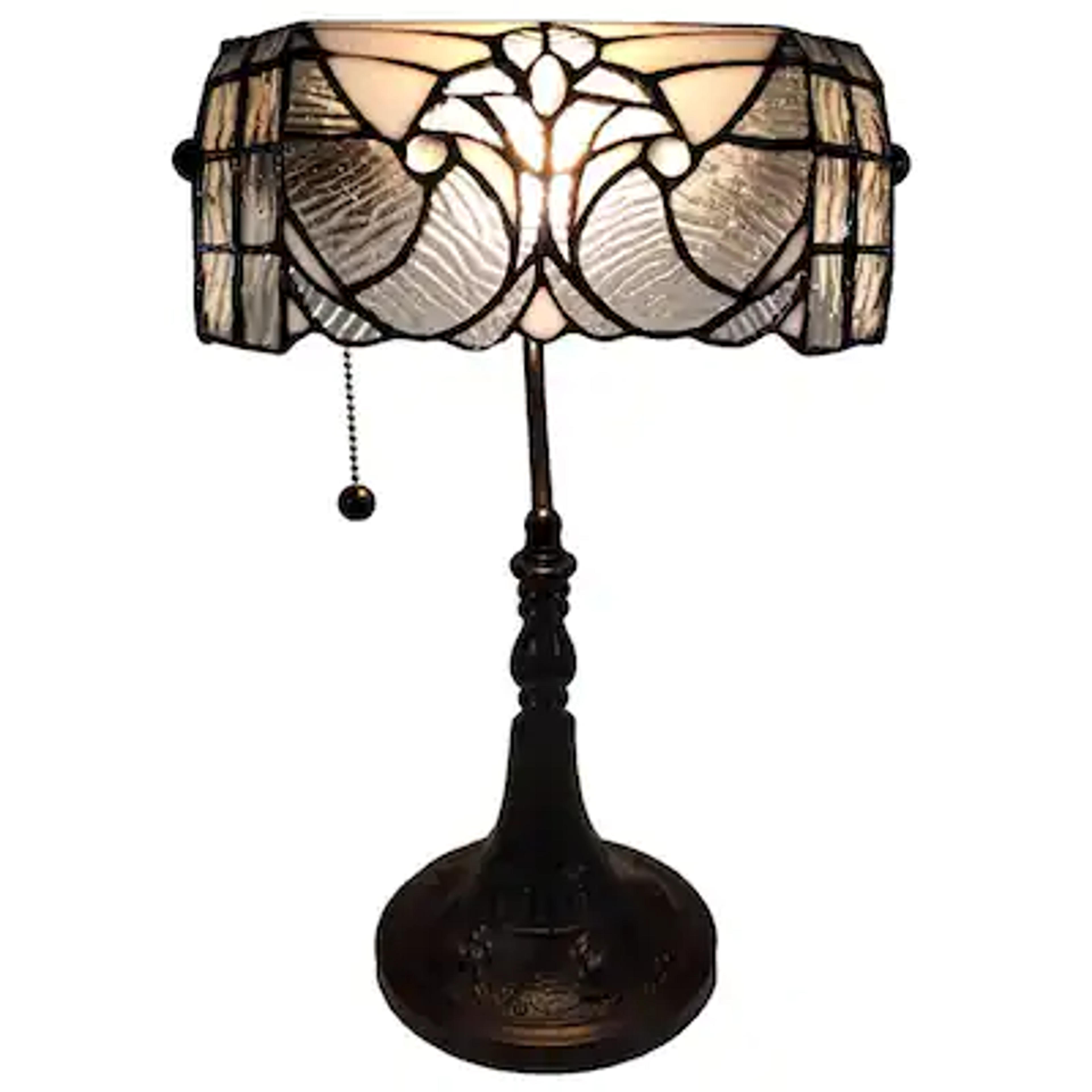 Amora Lighting Tiffany Style Vintage Banker Lamp - 15" Tall - 16 - Overstock - 33821496