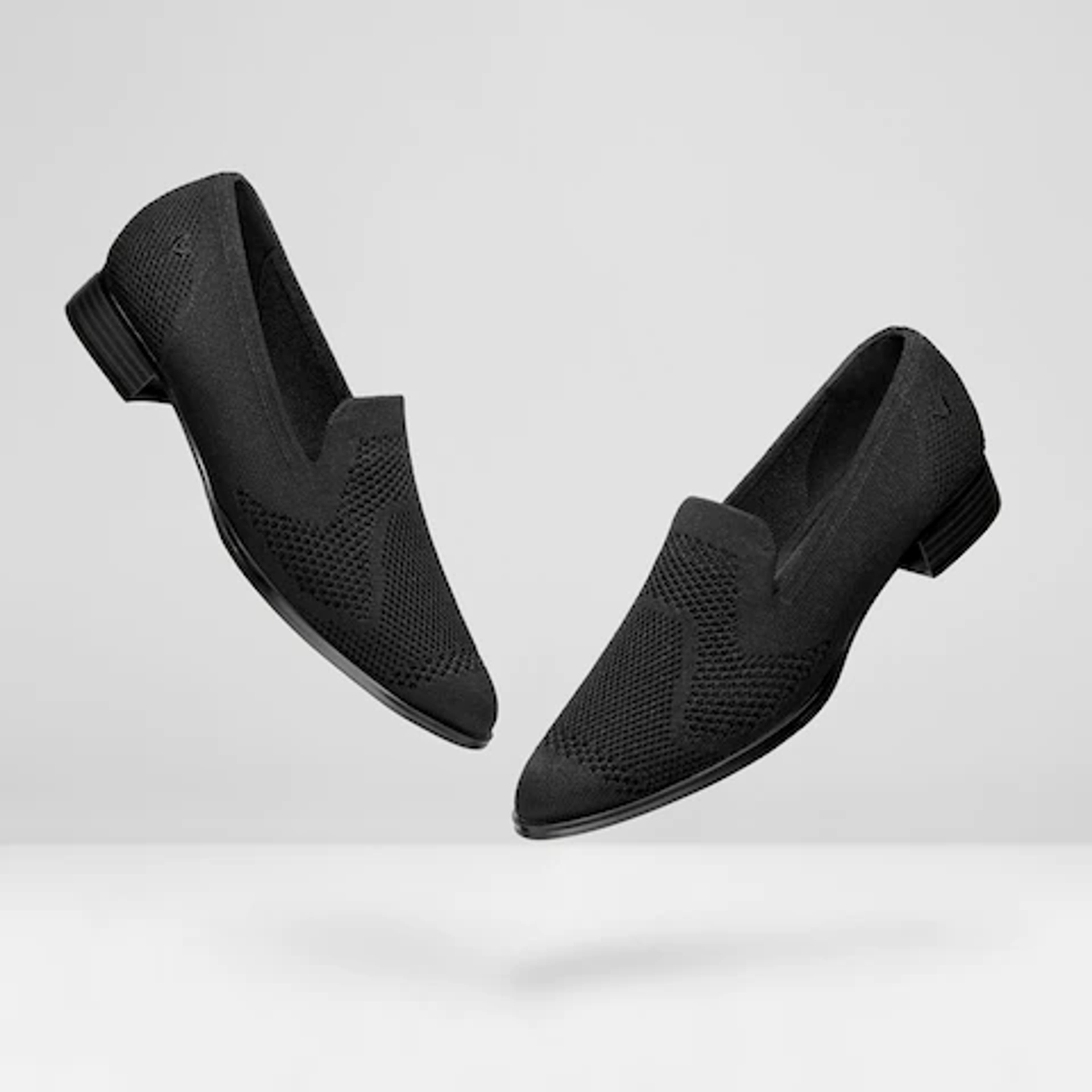 Almond Pointed Loafers in Deep Ebony-Sustainable & Washable | VIVAIA