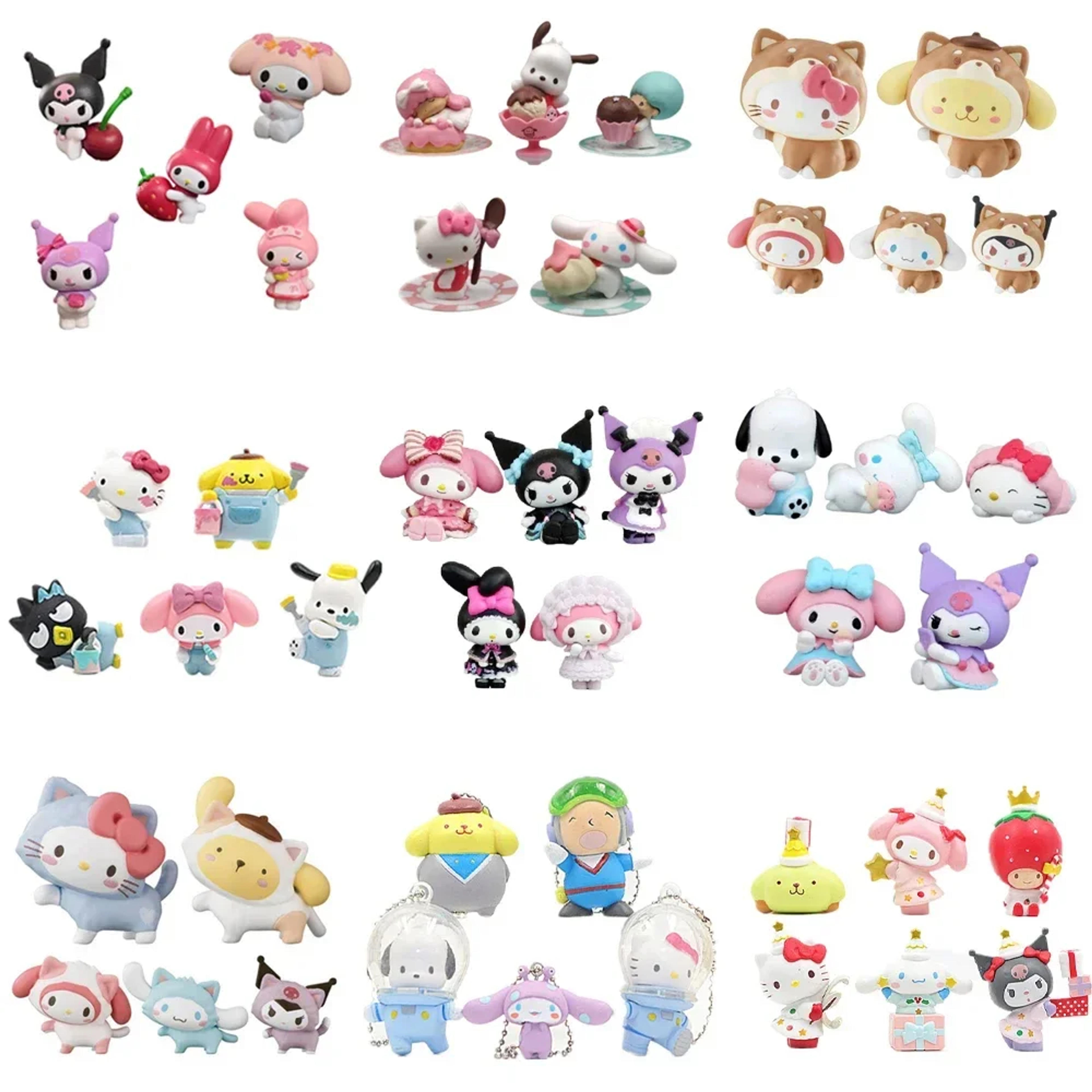 2.11US $ 41% OFF|Various Series Sanrio Anime Figure Kt Kuromi Twinstars Cinnamoroll Pompom Purin Badbadtz-maru My Melody Desktop Ornaments Toy - Action Figures - AliExpress