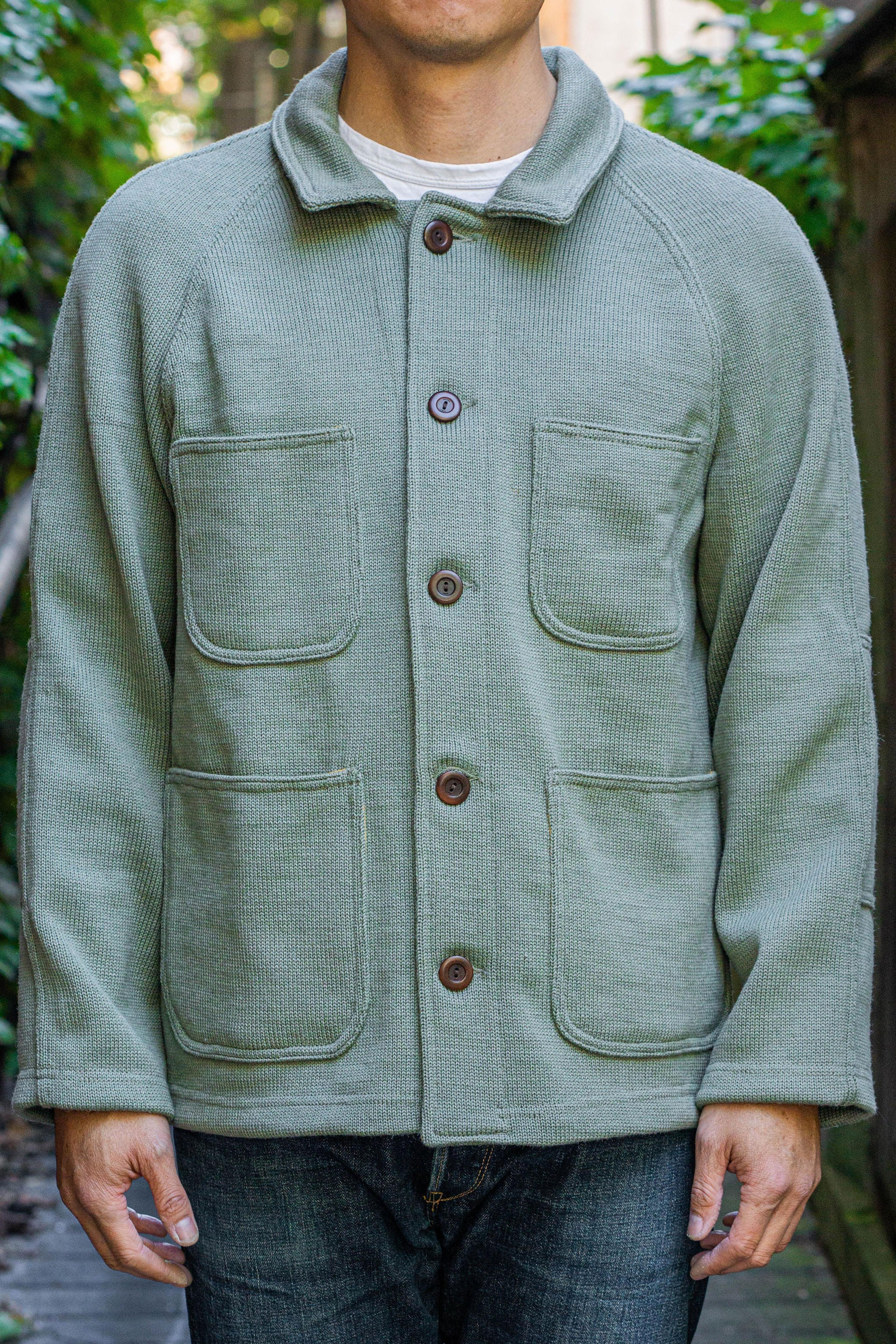 Dehen 1920 Knit Work Coat - Sage - Franklin & Poe