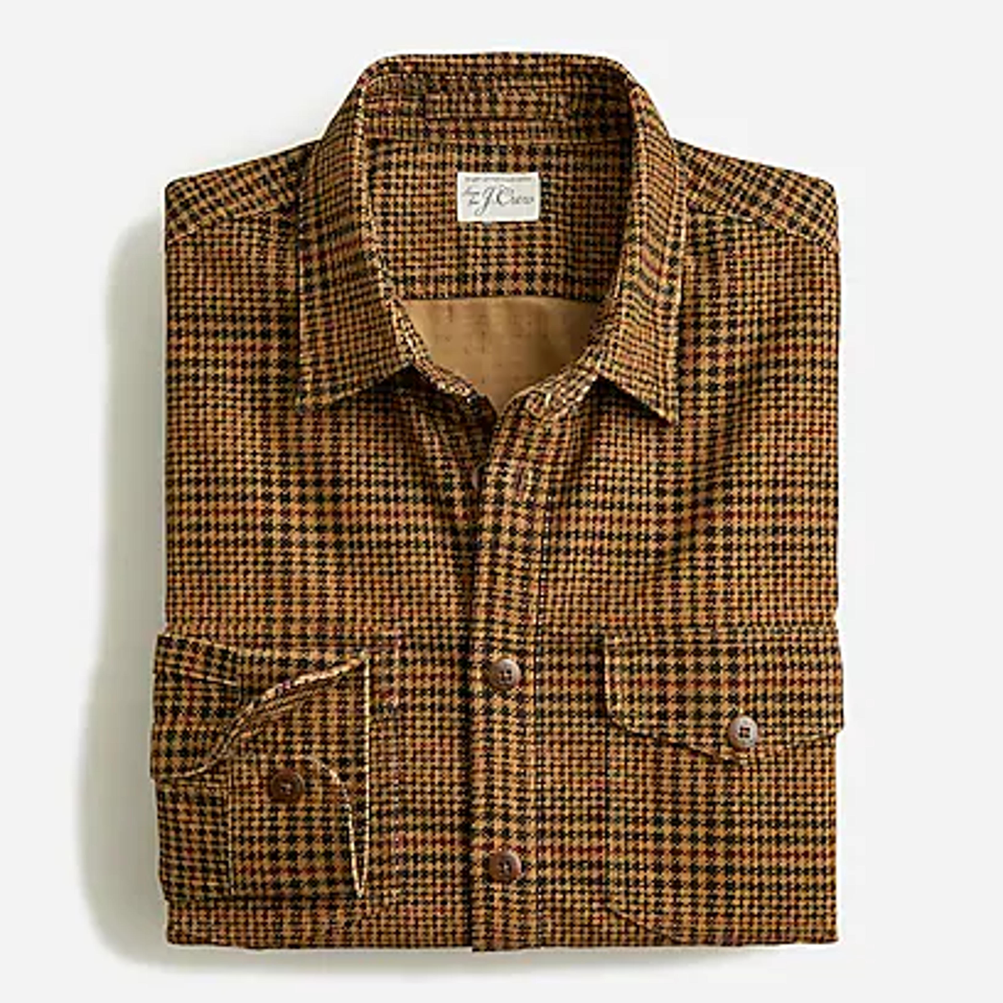 Corduroy CPO shirt in print