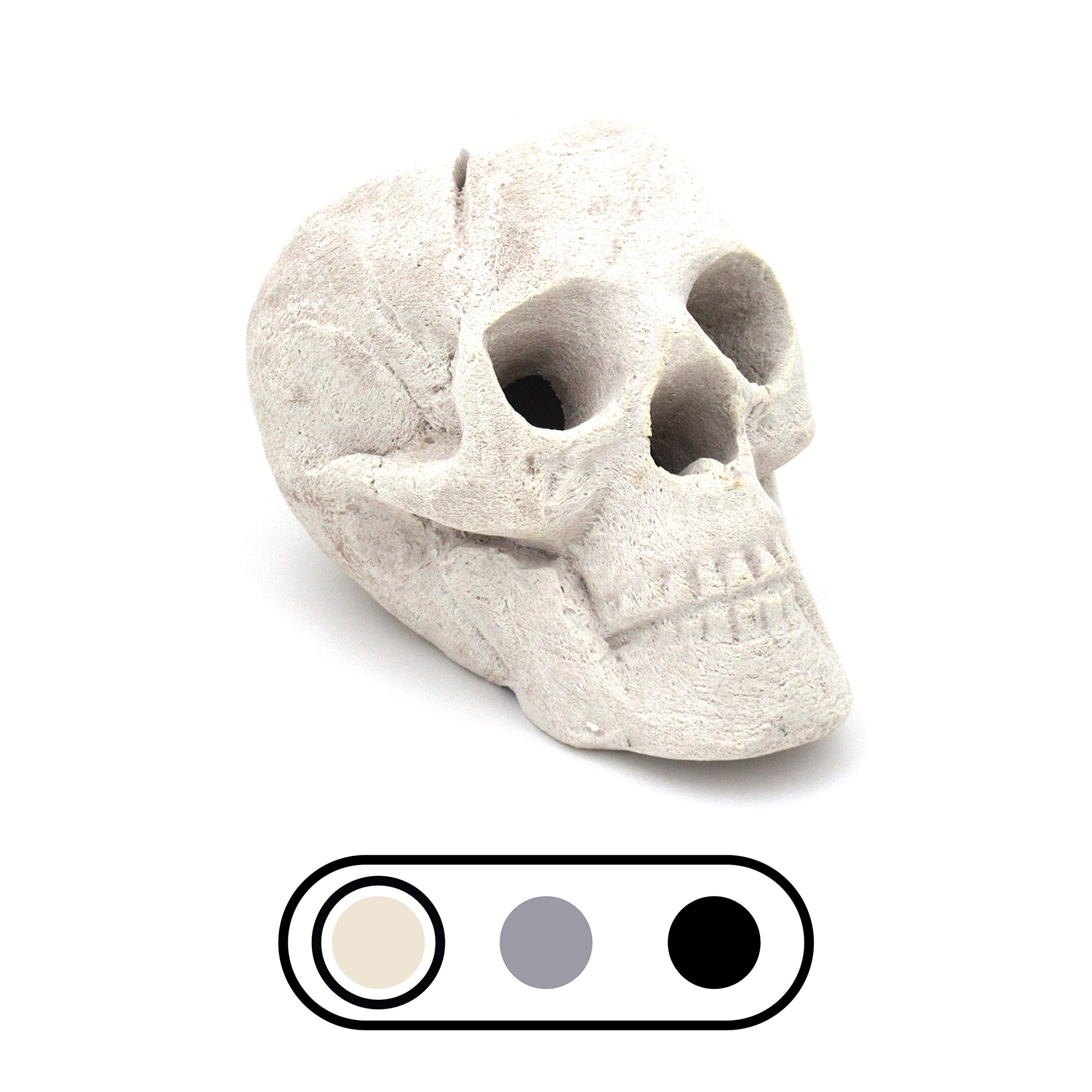 Amazon.com : OSKER Ceramic Fireproof Fire Pit Skull Log for Bonfire, Campfire, Fireplace, Firepit | Halloween Decor | for Gas, Propane, or Wood Fires | 9 Inch - Light Beige : Patio, Lawn & Garden