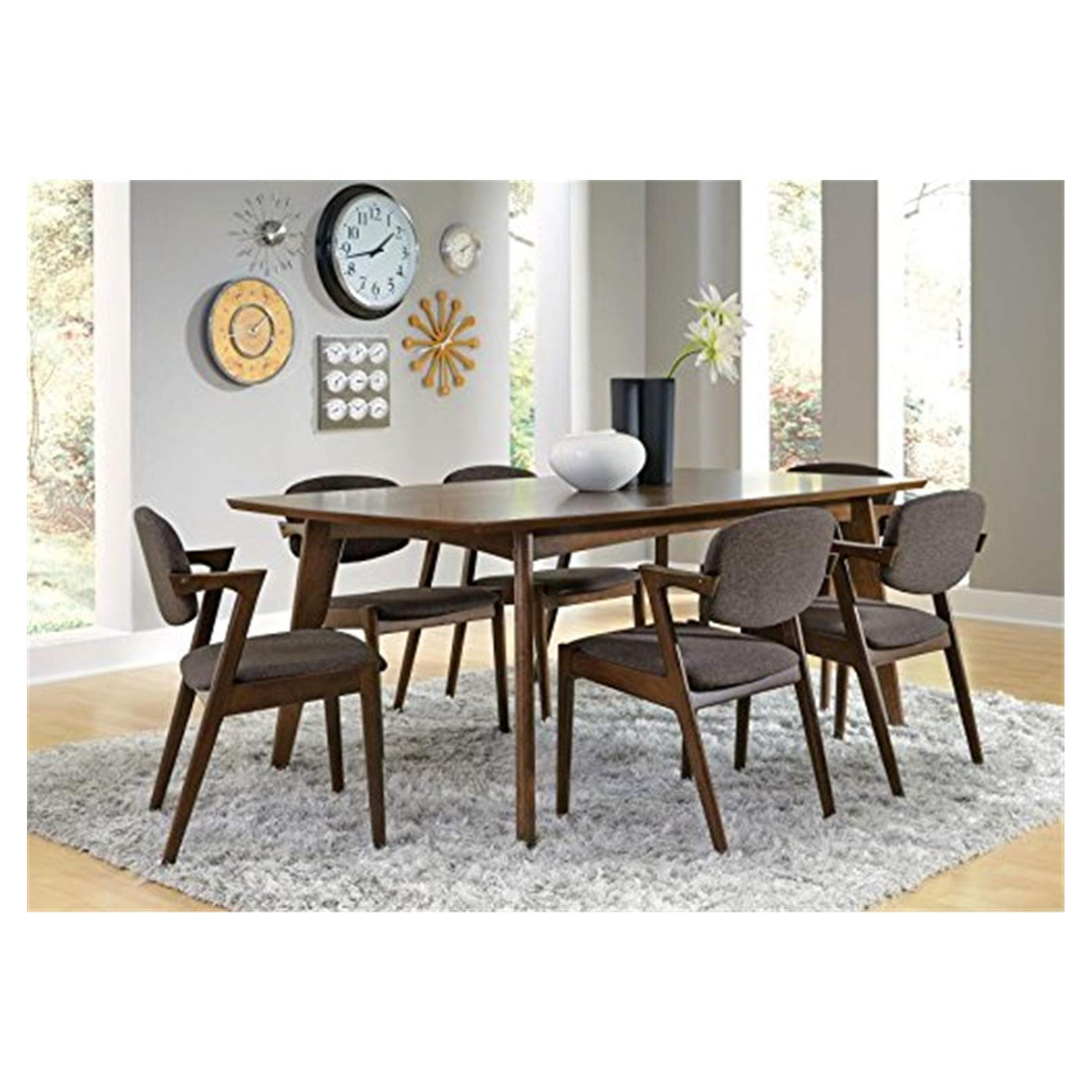 Amazon.com - Coaster Furniture Malone 5-Piece Dining Set with Open Back Side Chairs Dark Walnut and Grey 105351-S5 - Table & Chair Sets
