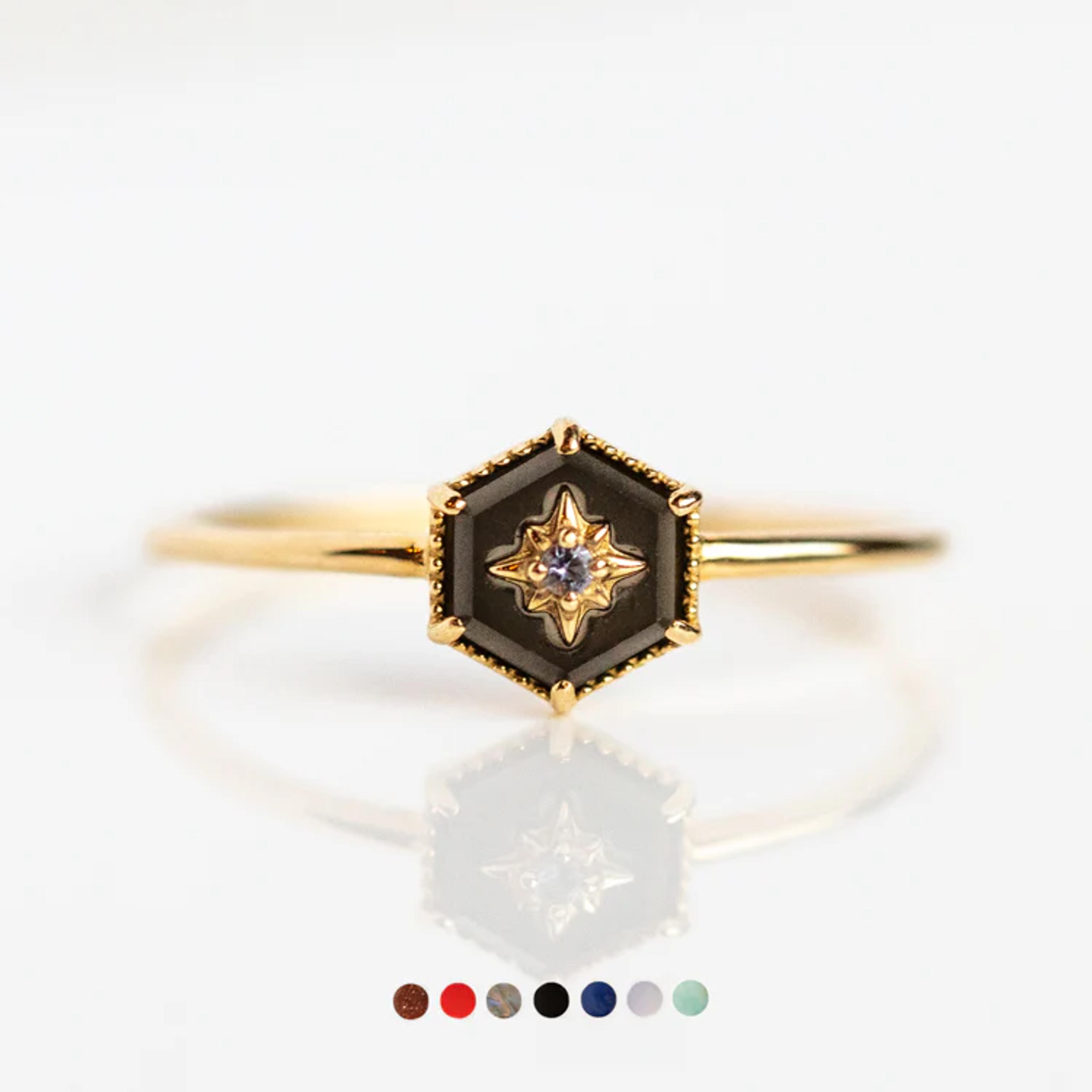 Solid Gold Crystal Ring for Manifestation | Local Eclectic – local eclectic