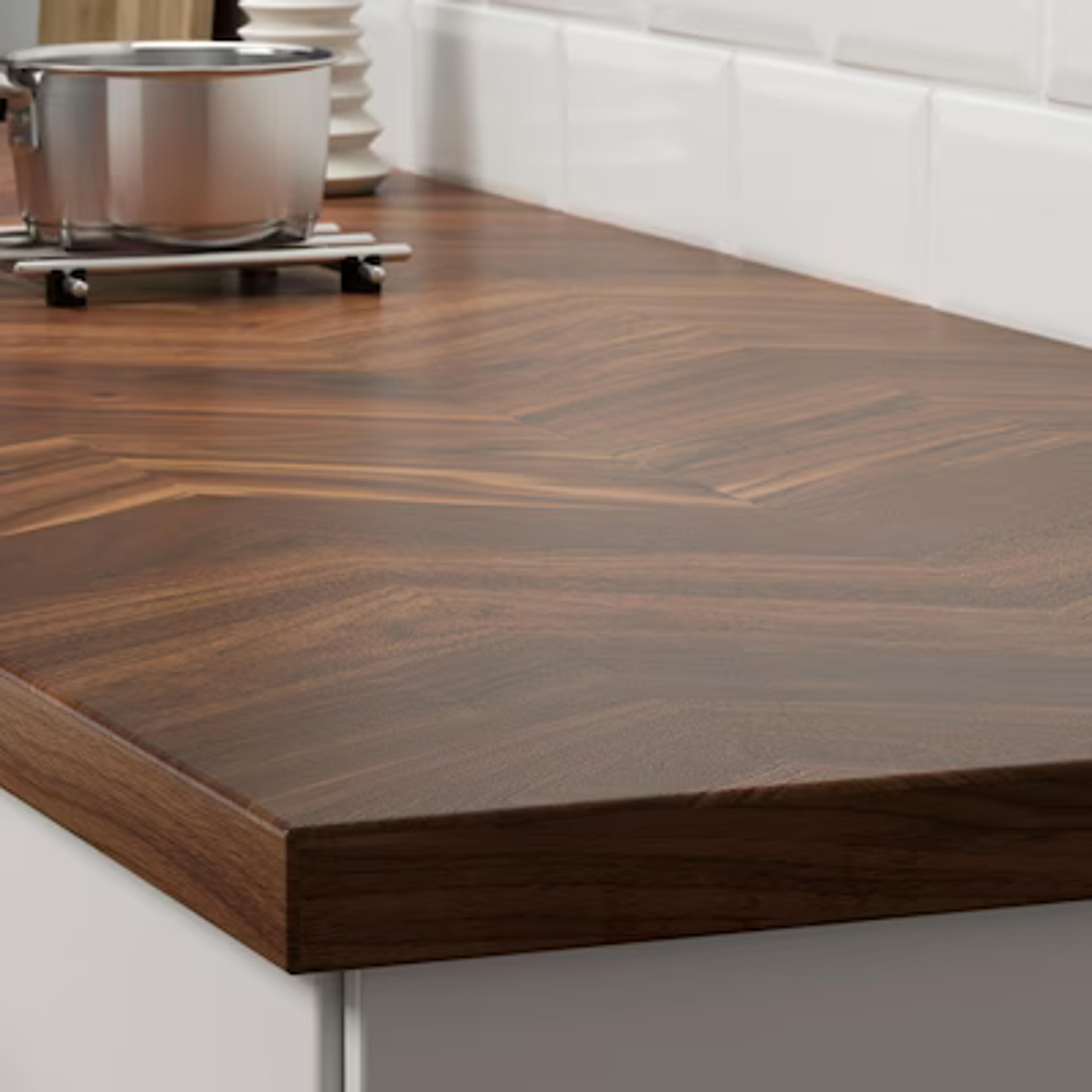 BARKABODA Countertop, walnut, veneer, 74x1 1/2" - IKEA