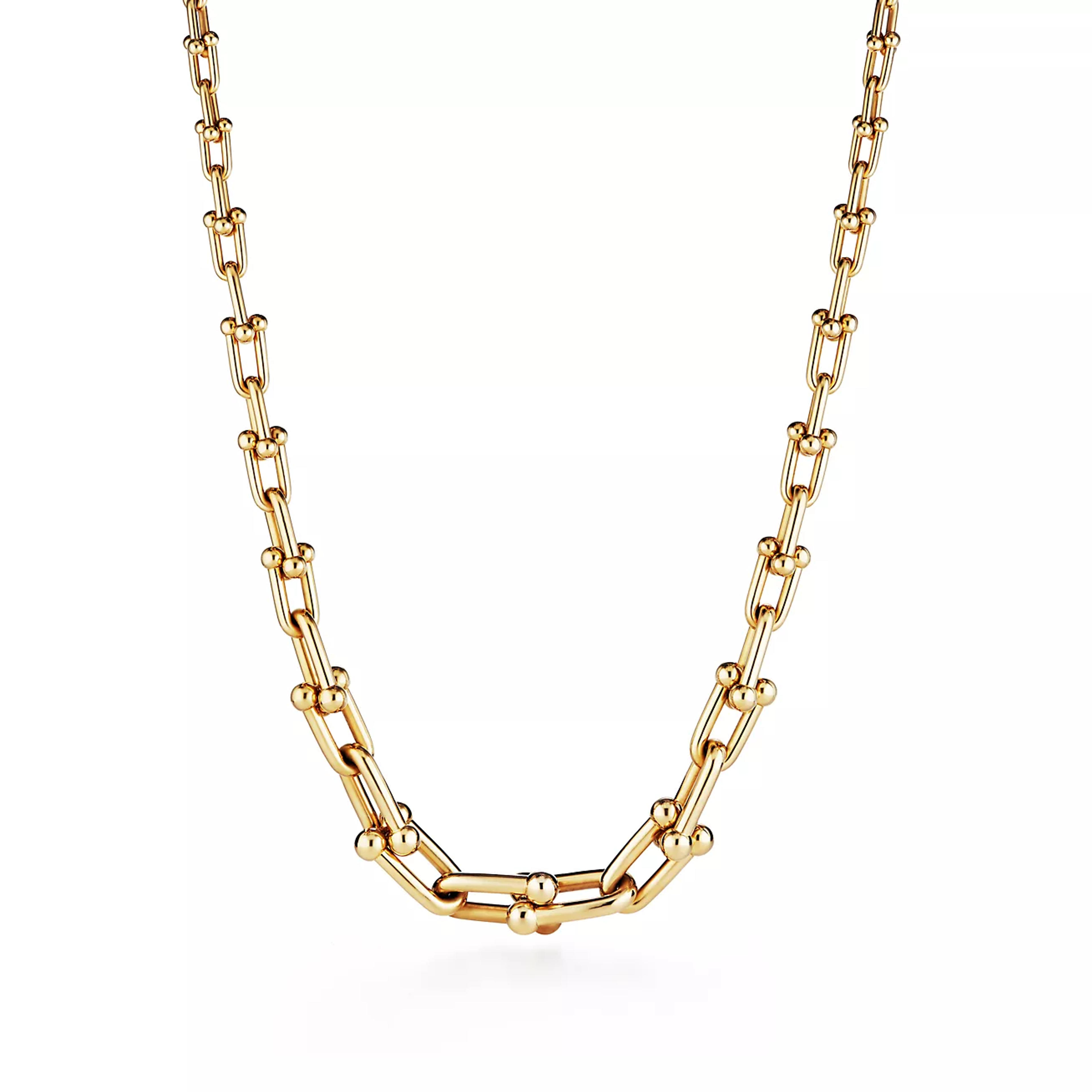 Tiffany HardWear graduated link necklace in 18k gold. | Tiffany & Co.