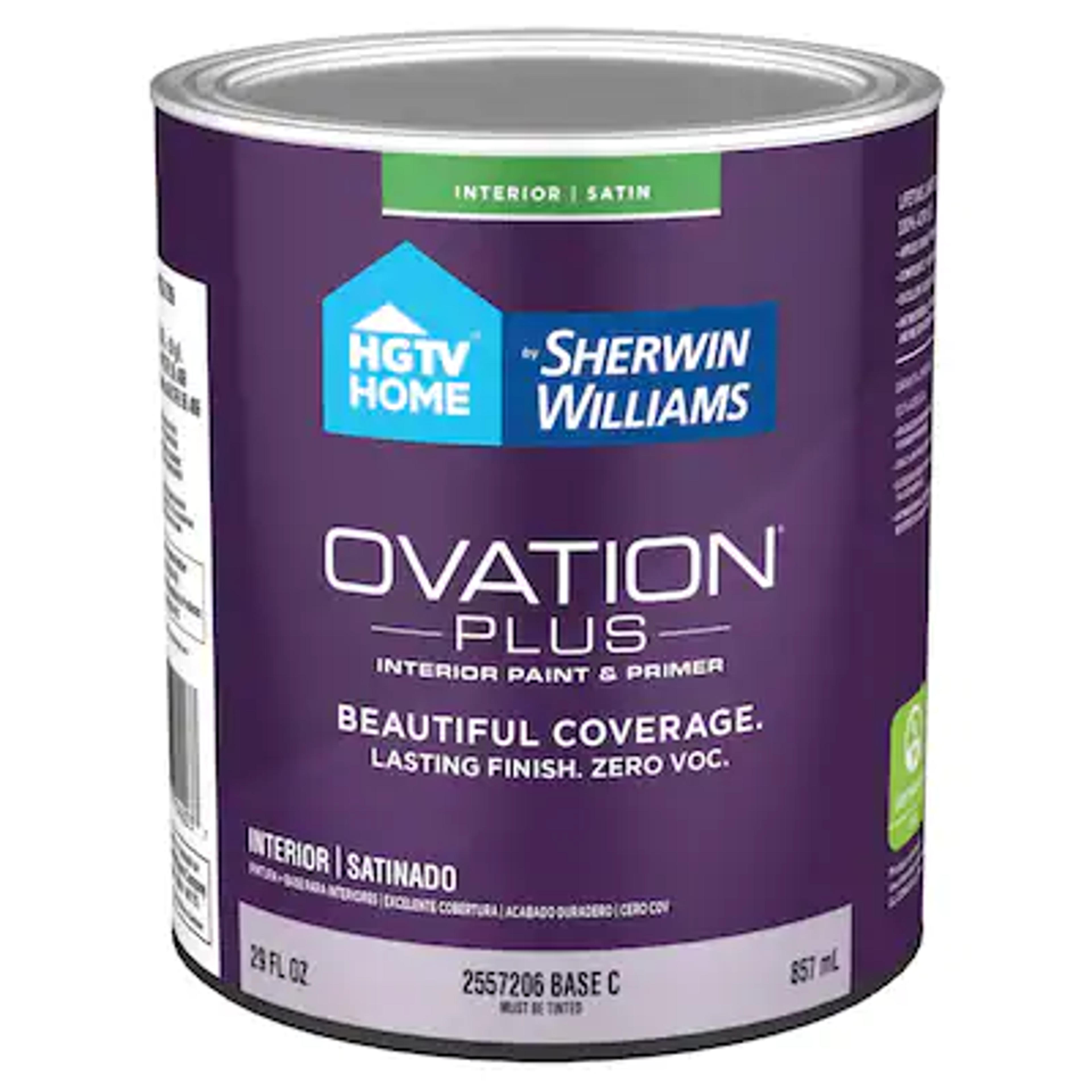 HGTV HOME by Sherwin-Williams Ovation Plus Satin Tintable Latex Interior Paint + Primer (1-quart) in the Interior Paint department at Lowes.com