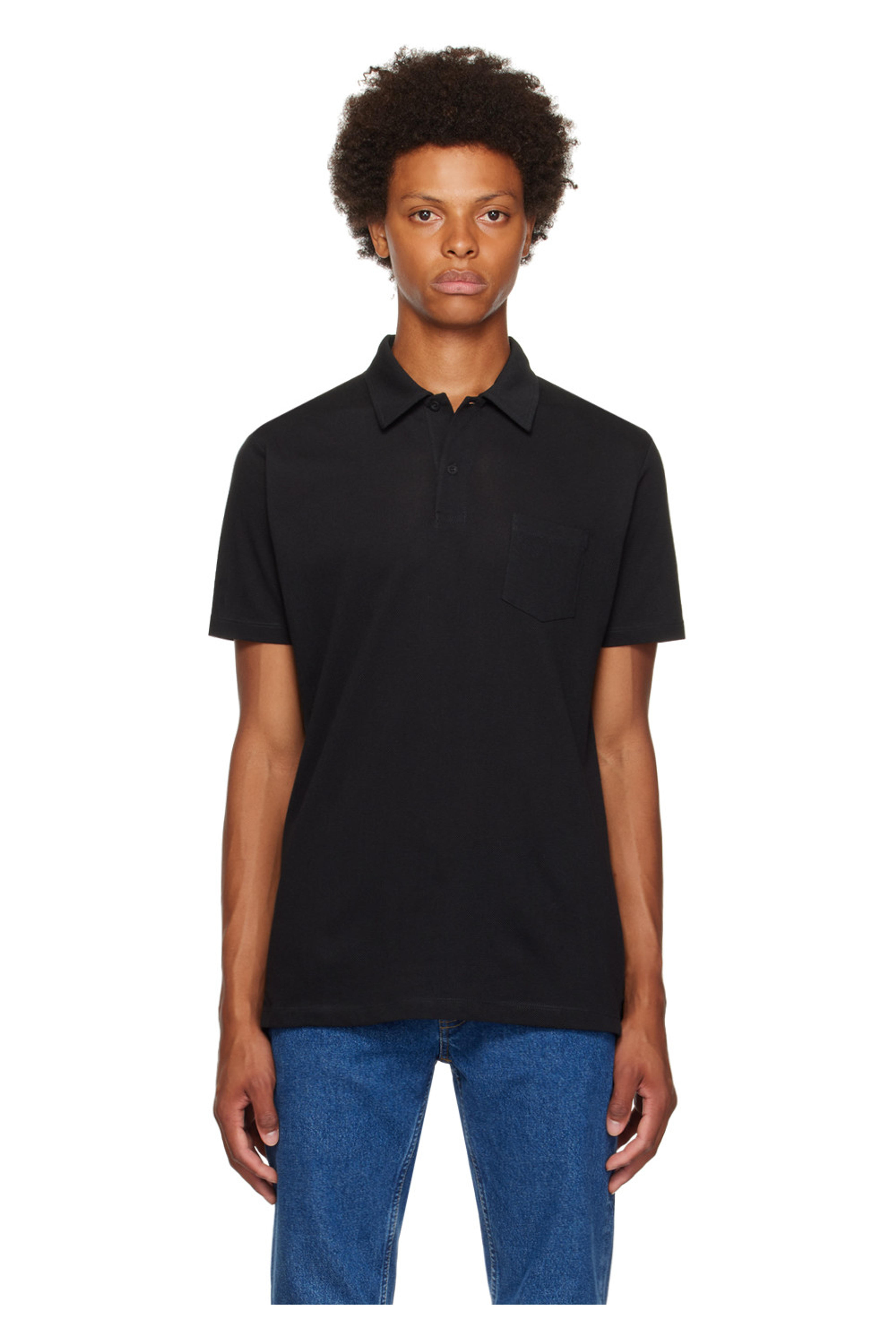 Sunspel: Black Riviera Polo | SSENSE